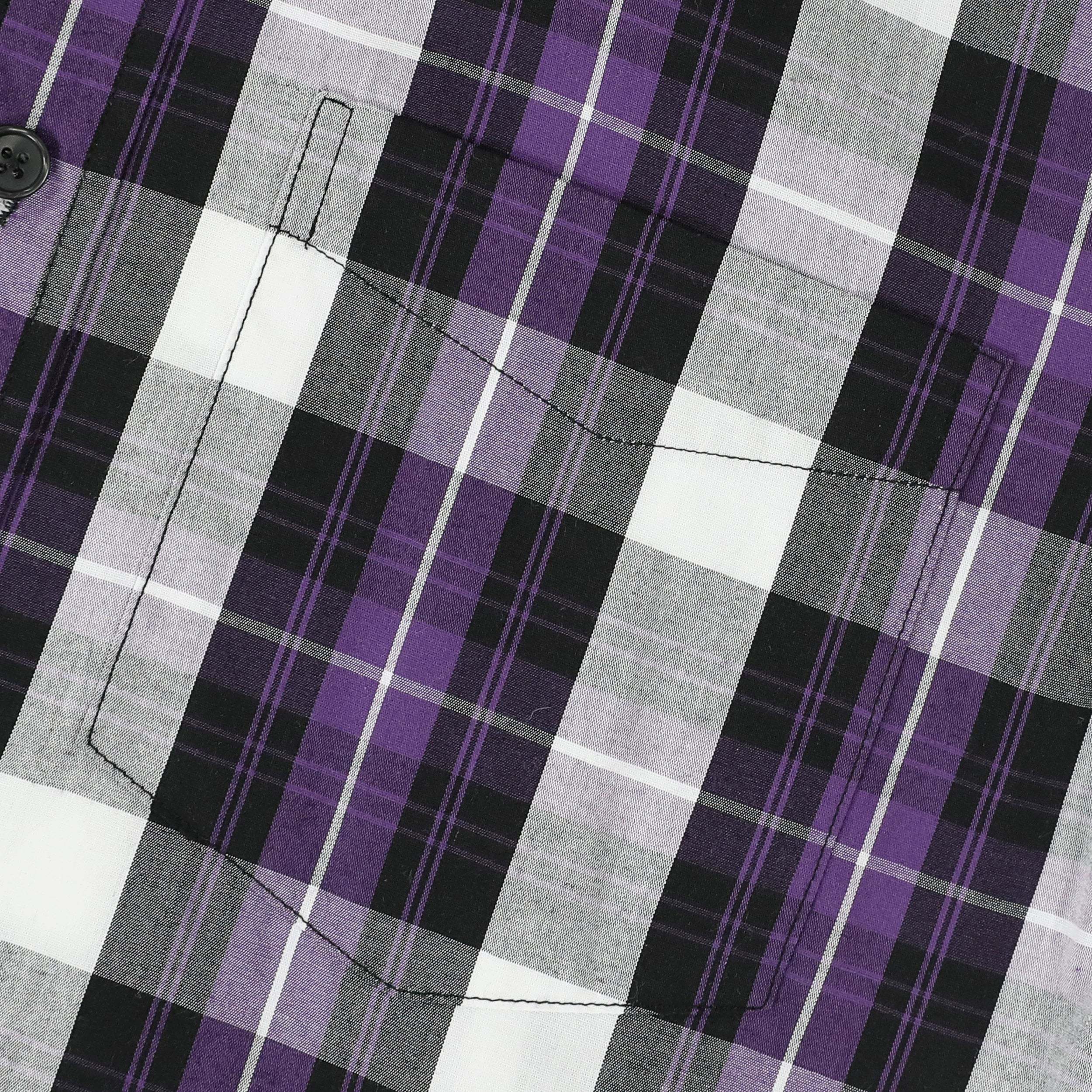 Dubinik? 3.2oz Mens Long Sleeve Casual Button Down Vintage Plaid Shirts#52033