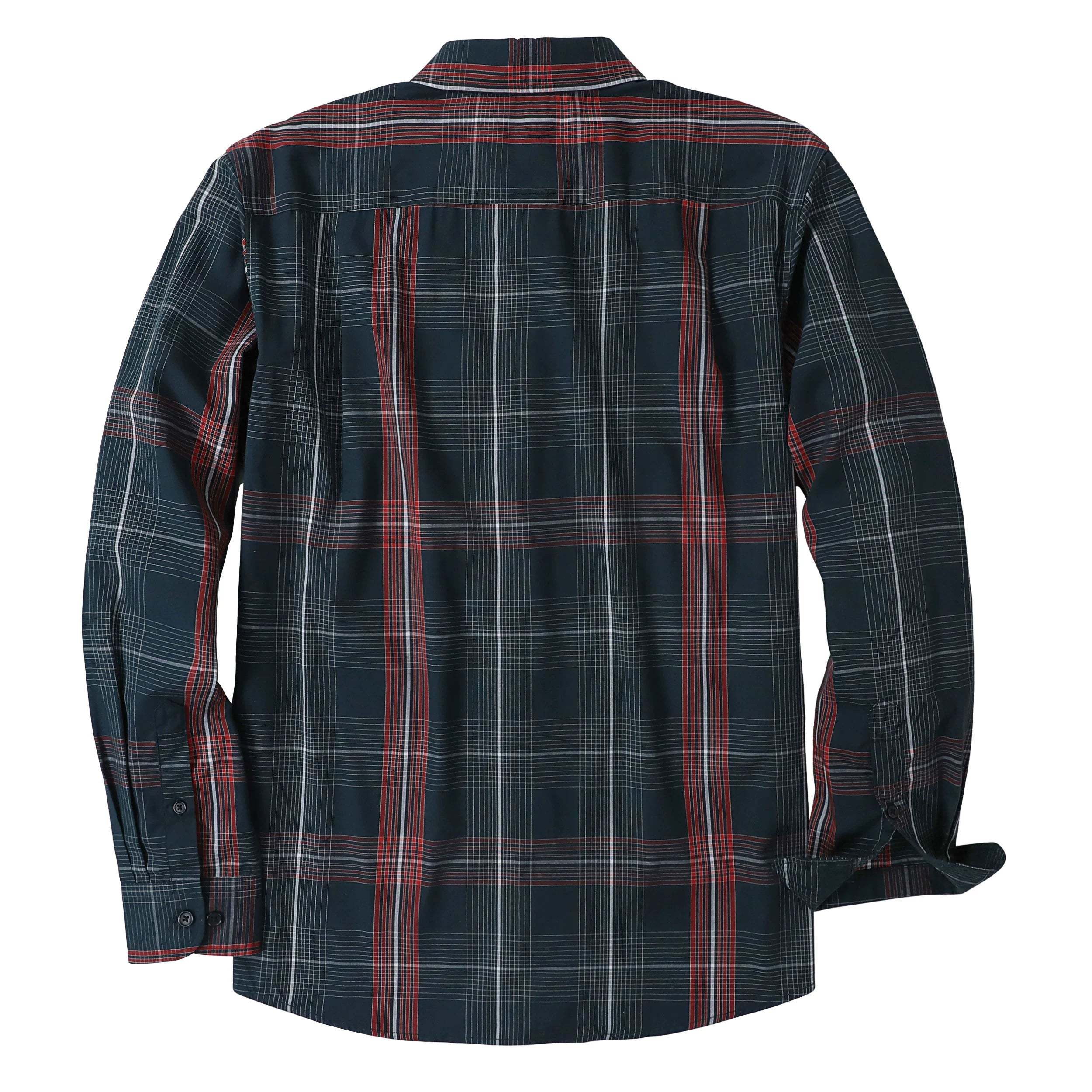Dubinik? 3.2oz Mens Long Sleeve Casual Button Down Vintage Plaid Shirts#52030