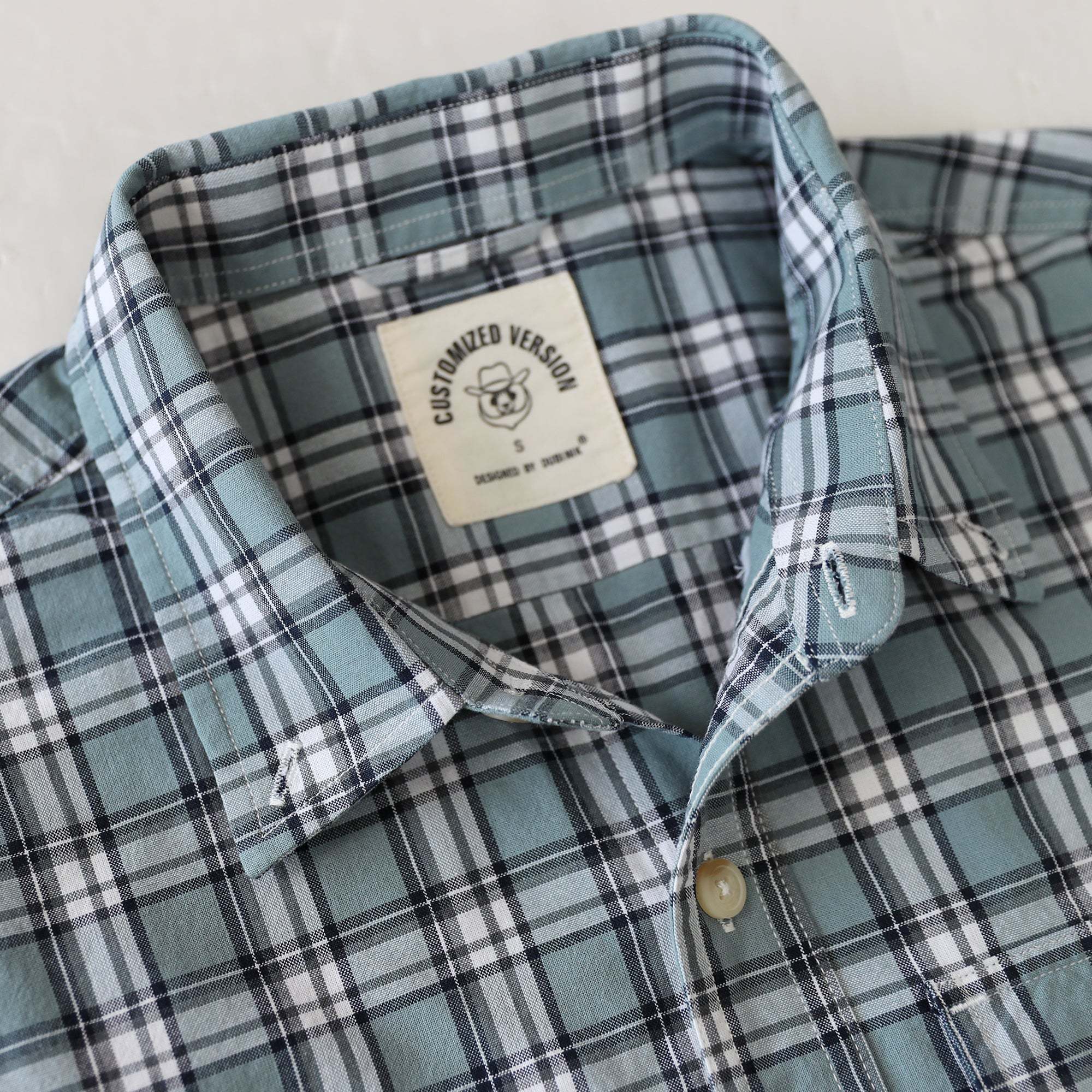 Dubinik? Men’s Short Sleeve Button-Down Shirt, Double Pockets, Casual Workwear Plaid#101712