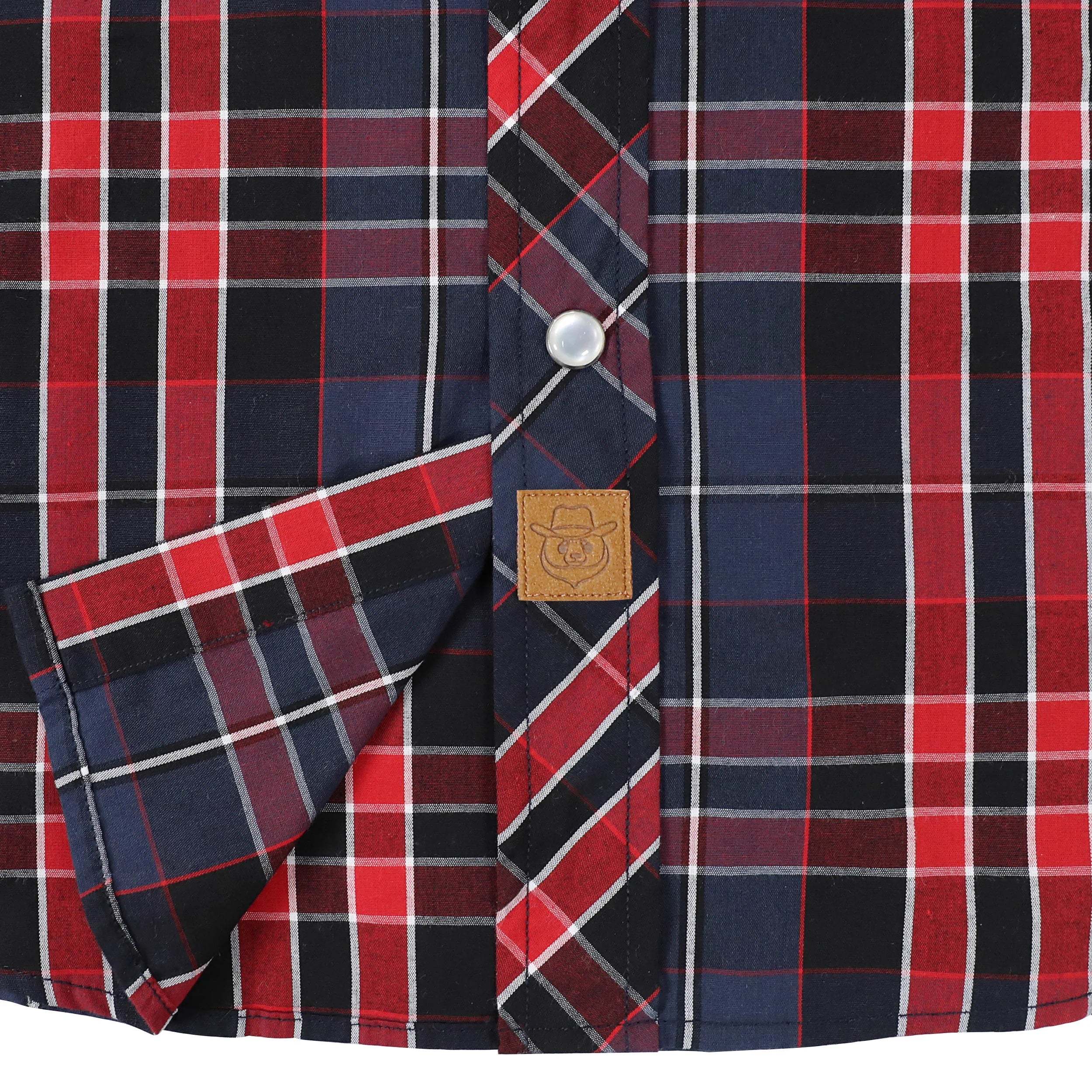 Dubinik? Western Shirts for Men Short Sleeve Plaid Pearl Snap Shirts for Men Button Up Shirt Cowboy Casual Work Shirt#41026