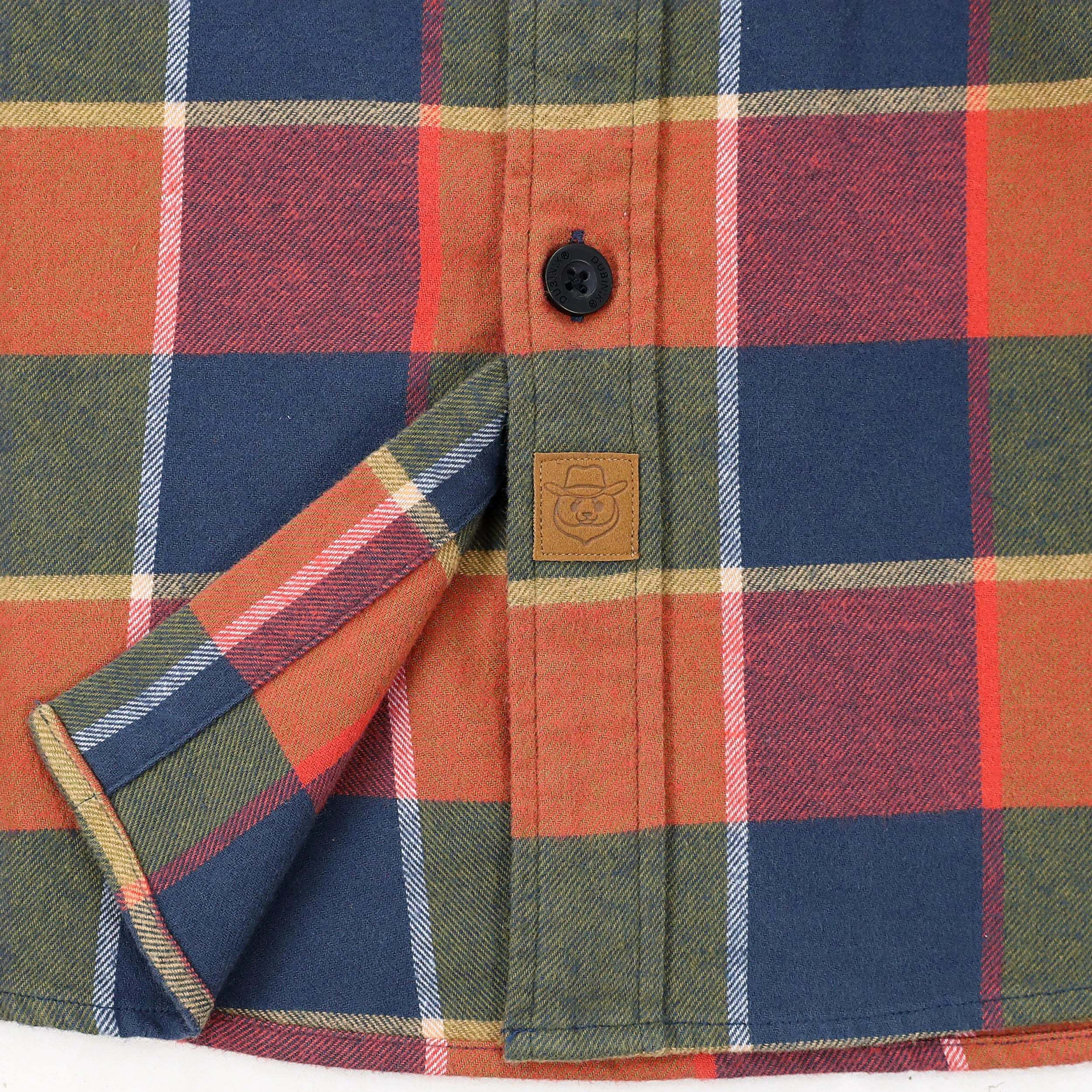 Dubinik? 6oz Mens Long Sleeve Midweight Flannel Shirt Warm Casual Soft Cotton Button Down Plaid Shirt #3423