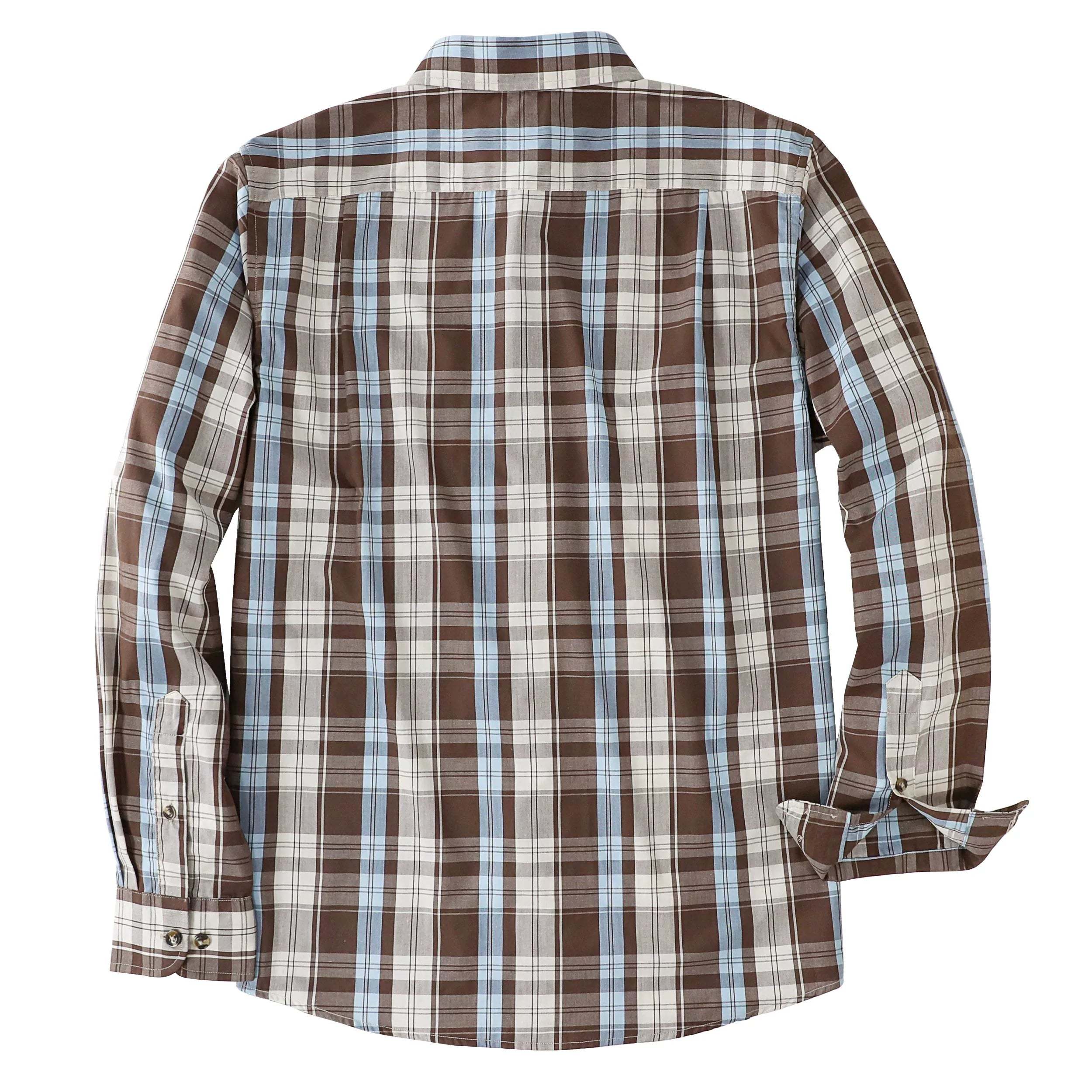 Dubinik? 3.2oz Mens Long Sleeve Casual Button Down Vintage Plaid Shirts#52001