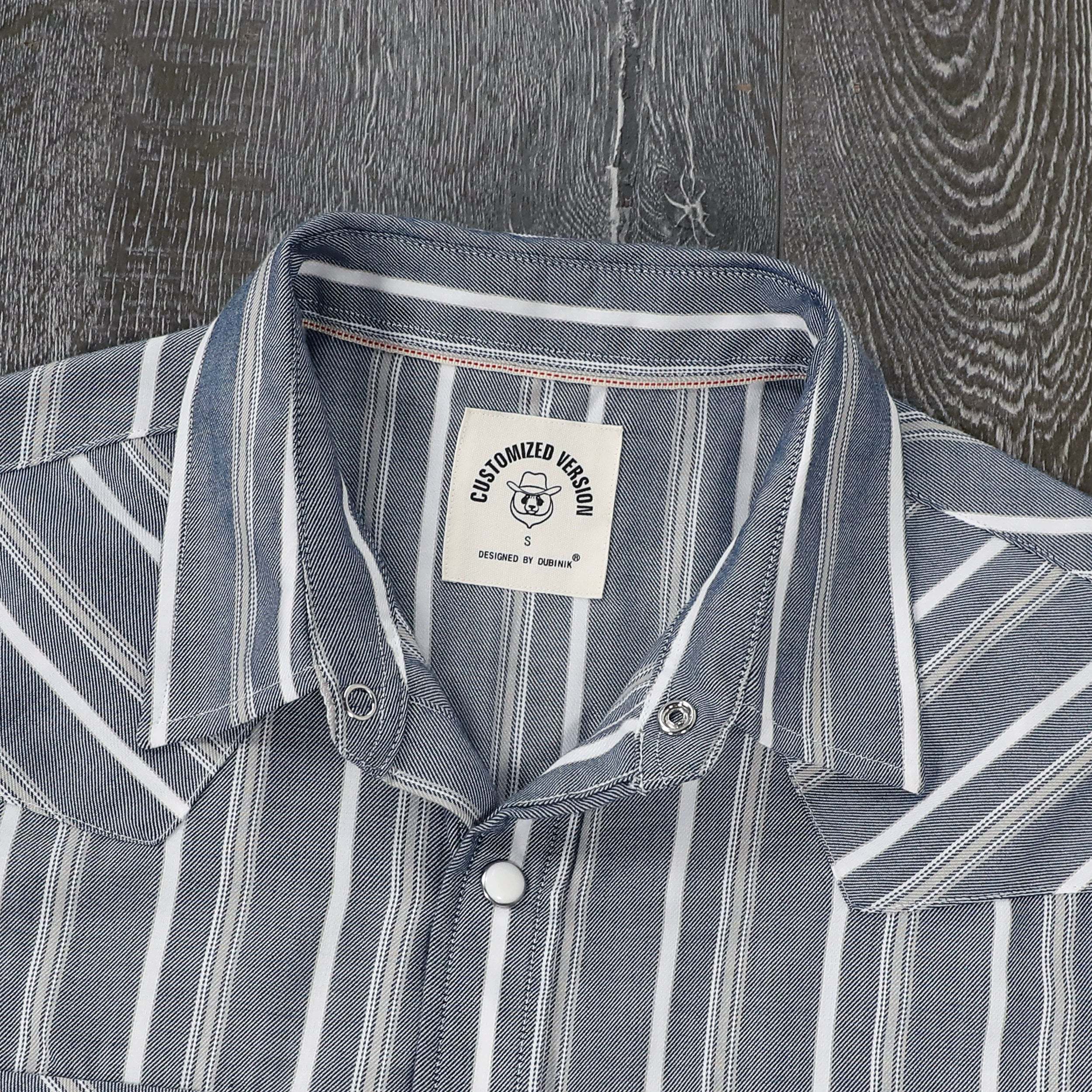 Dubinik?Bamboo Fiber Mens Shirts Short Sleeve Plaid Shirt Men Western Cowboy Pearl Snap Vintage Casual Plaid Shirt #29504