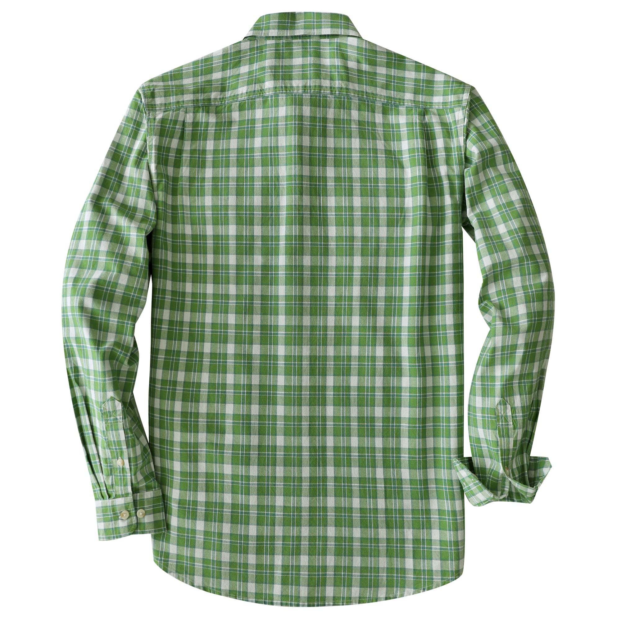 Dubinik? 4.6oz Mens Lightweight Pure Cotton Long Sleeve Button Down Plaid Shirt#10184