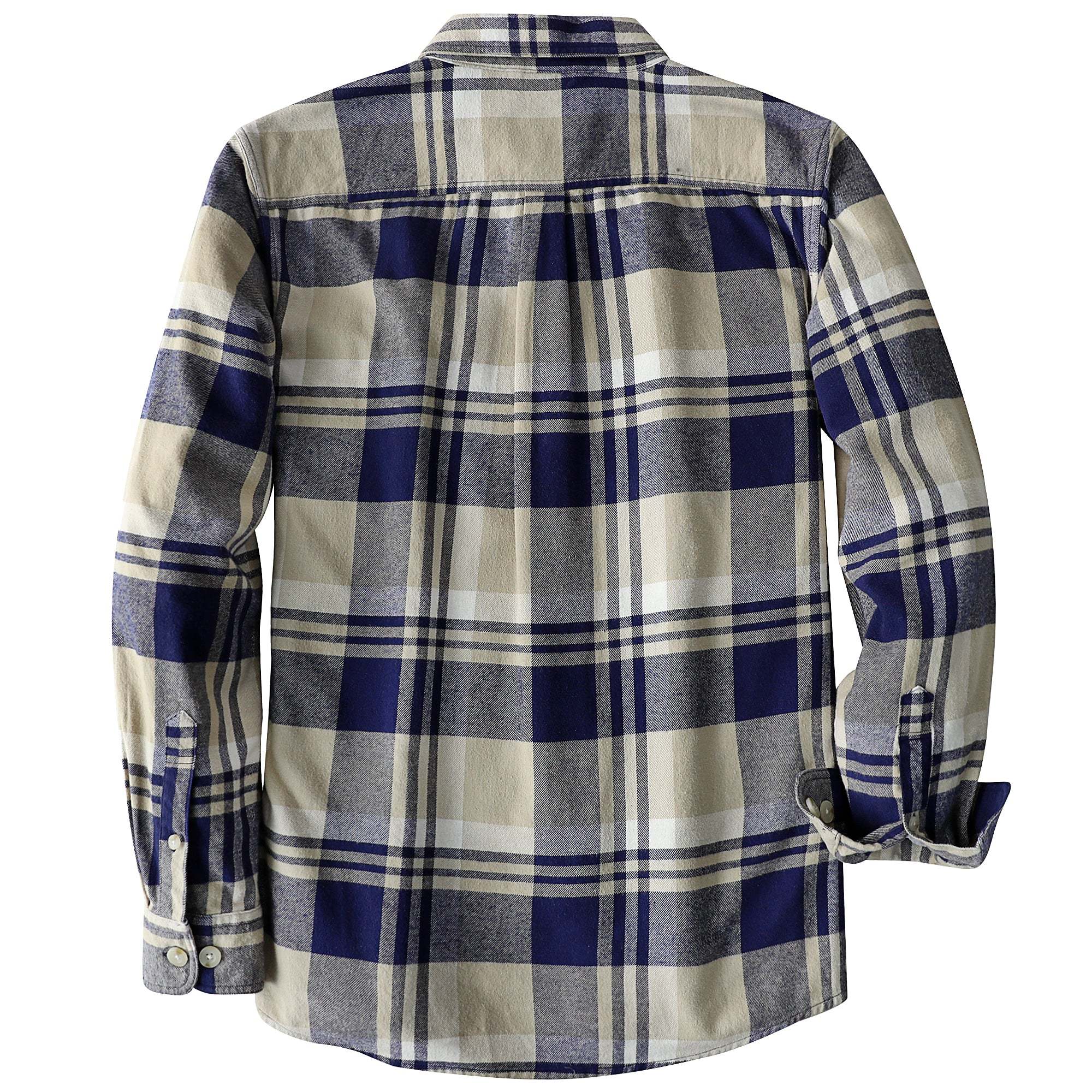 Dubinik? 6oz Mens Long Sleeve Midweight Flannel Shirt Warm Casual Soft Cotton Button Down Plaid Shirt #3421
