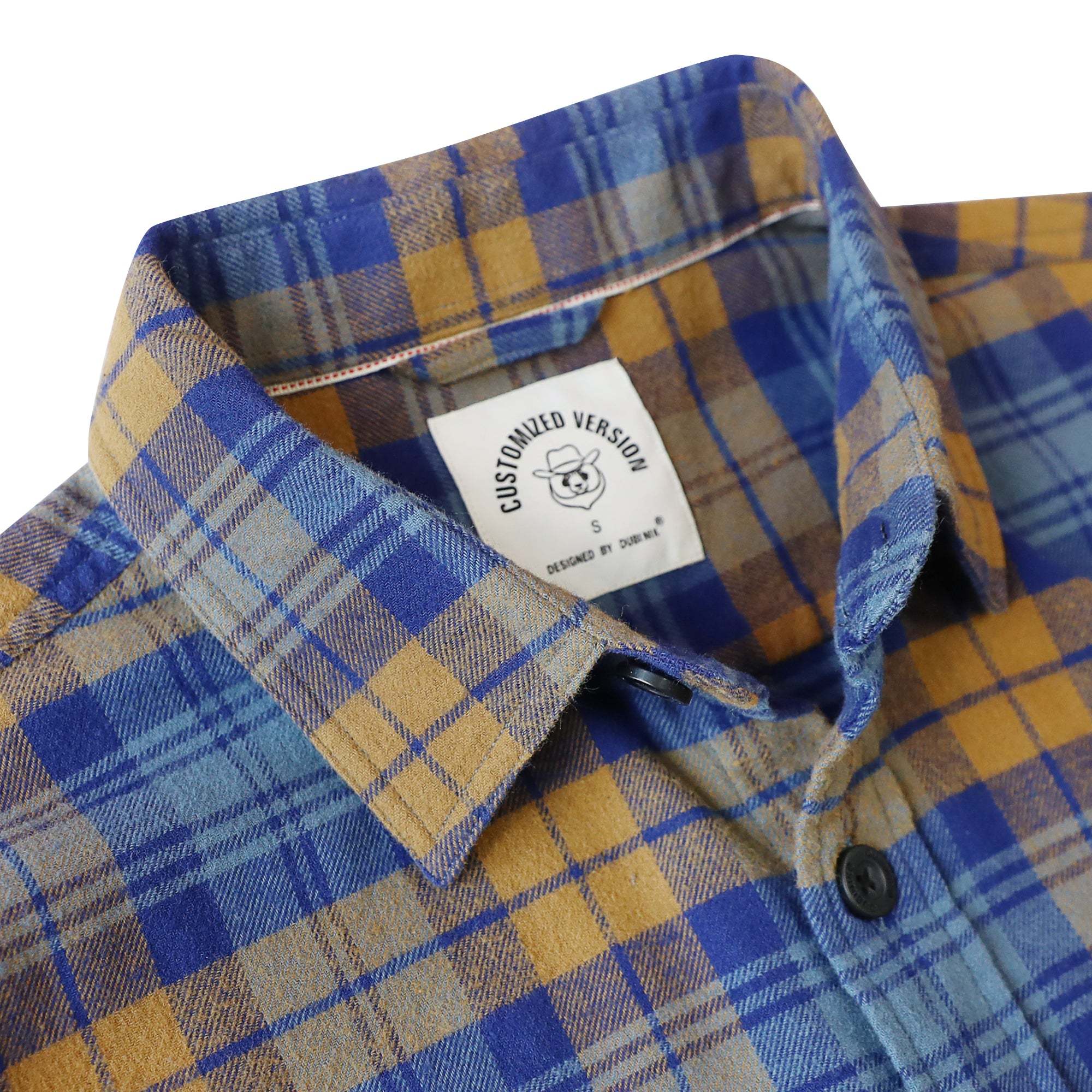 Dubinik? 6oz Mens Long Sleeve Midweight Flannel Shirt Warm Casual Soft Cotton Button Down Plaid Shirt #3408