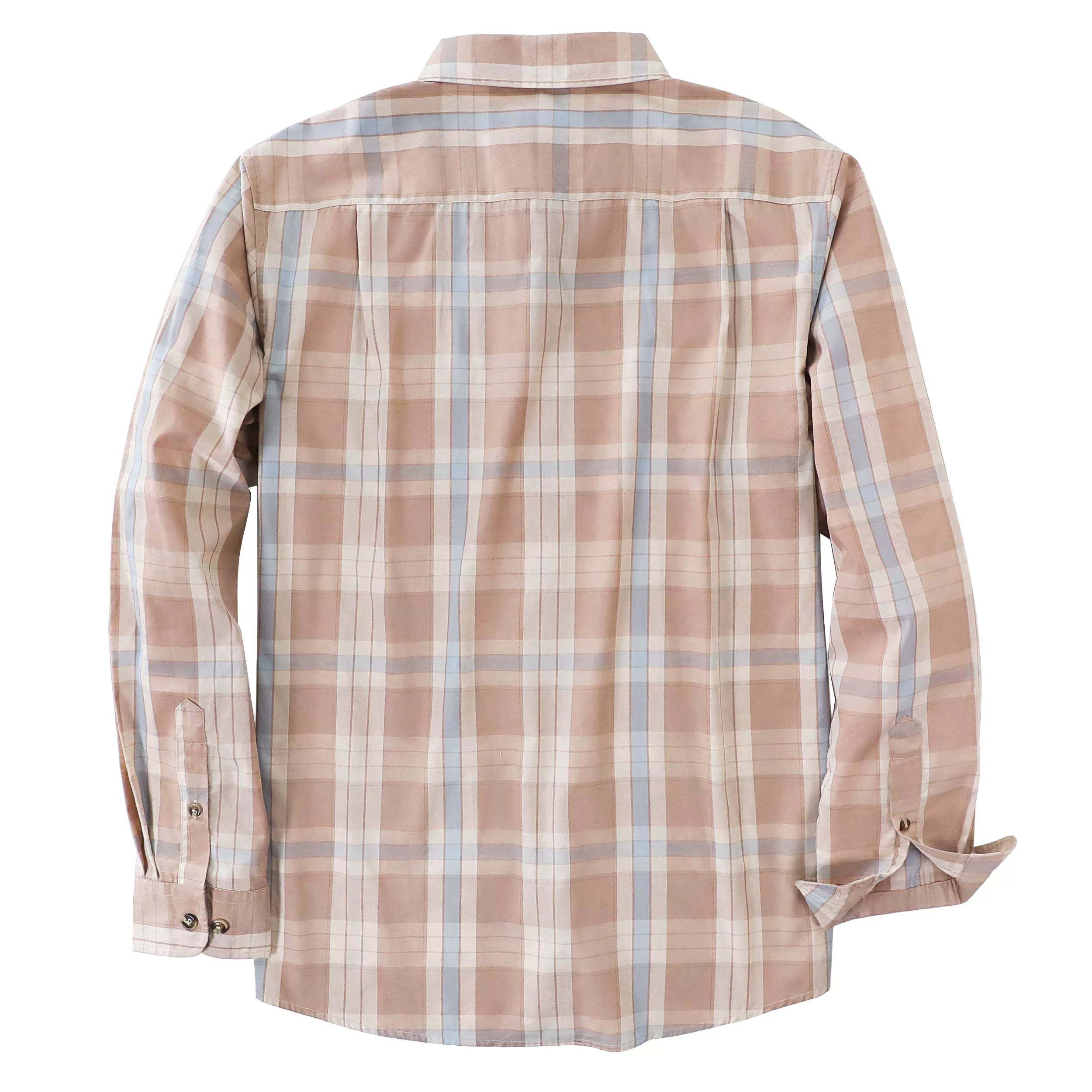 Dubinik? 3.2oz Mens Long Sleeve Casual Button Down Vintage Plaid Shirts#52029