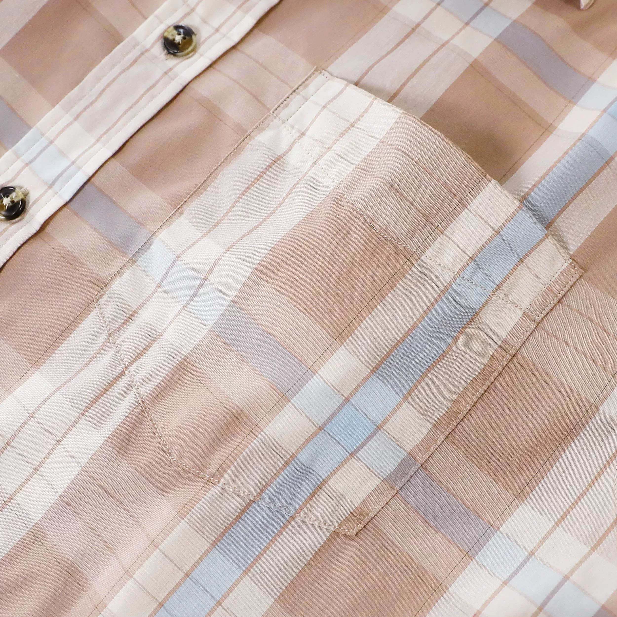 Dubinik? 3.2oz Mens Long Sleeve Casual Button Down Vintage Plaid Shirts#52029