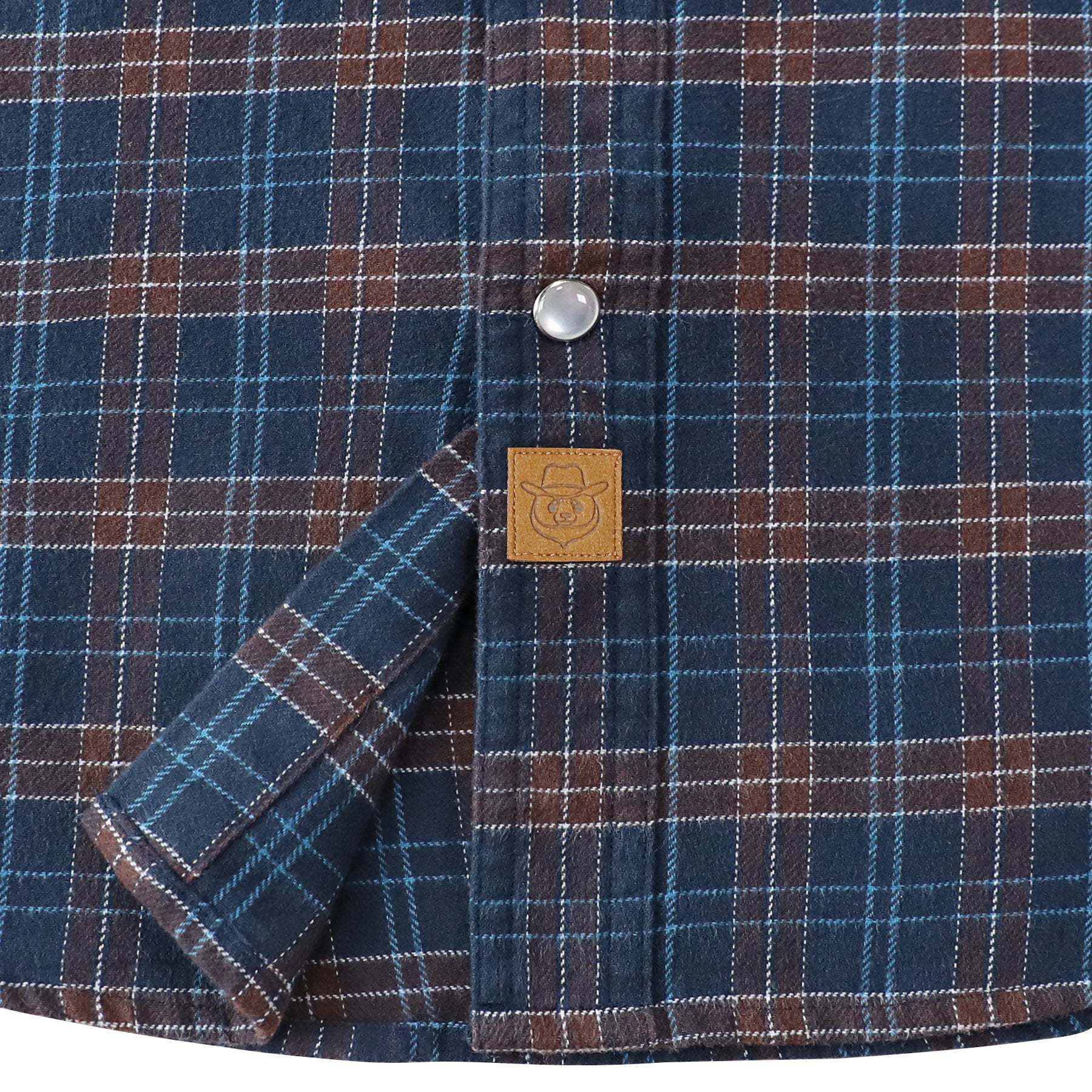 Dubinik? 6oz Men's Long Sleeve Pearl Snap Midweight Flannel Casual Western Cowboy Plaid Shirts 100% Cotton#36006