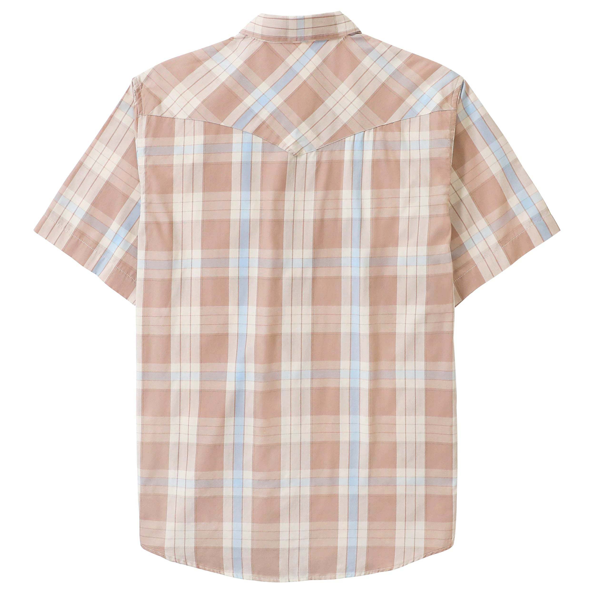 Dubinik? Western Shirts for Men Short Sleeve Plaid Pearl Snap Shirts for Men Button Up Shirt Cowboy Casual Work Shirt#41029