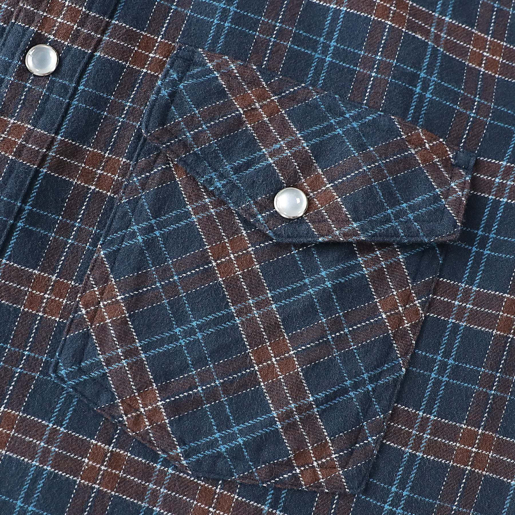 Dubinik? 6oz Men's Long Sleeve Pearl Snap Midweight Flannel Casual Western Cowboy Plaid Shirts 100% Cotton#36006