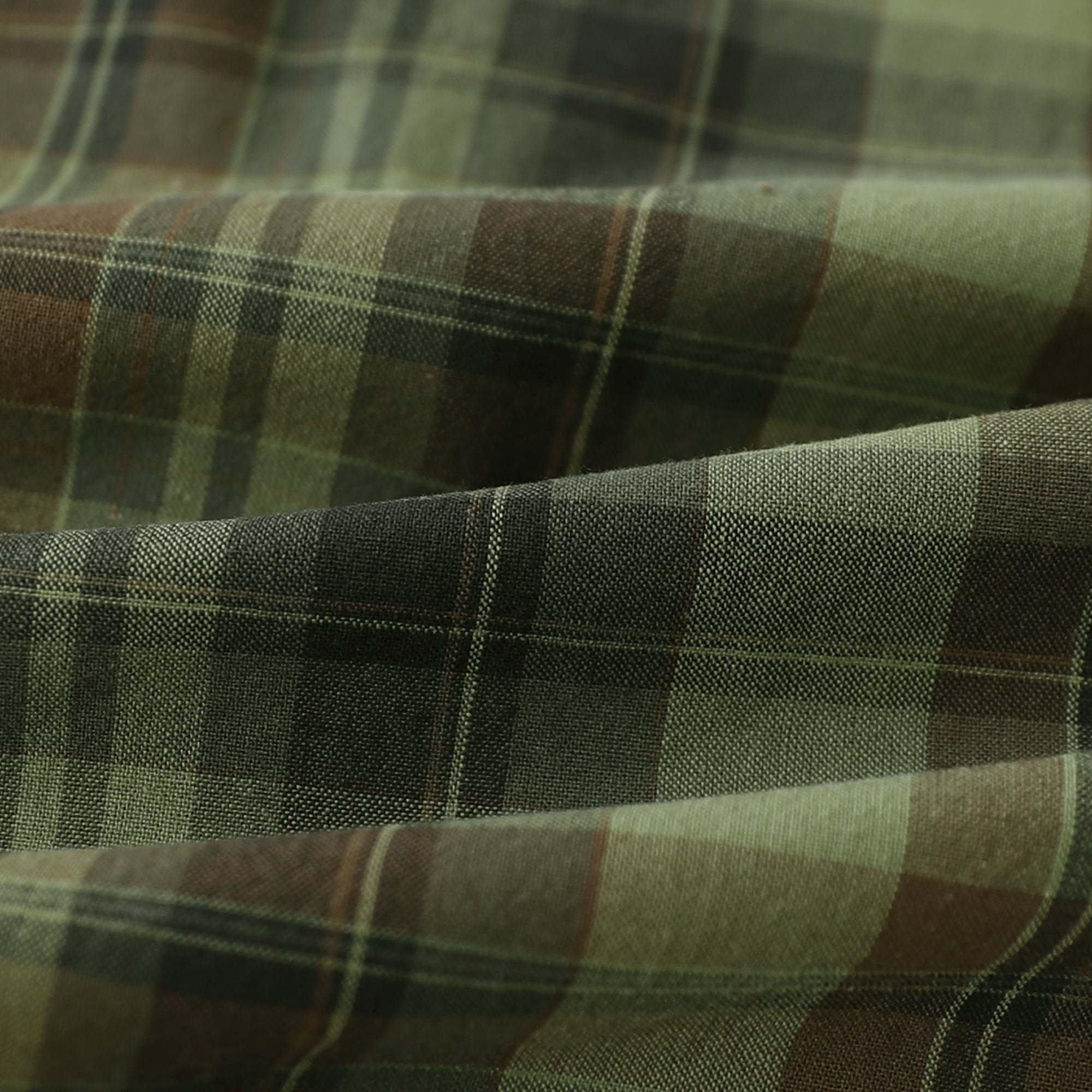 Dubinik? 4.6oz Mens Lightweight Pure Cotton Long Sleeve Button Down Plaid Shirt#10183