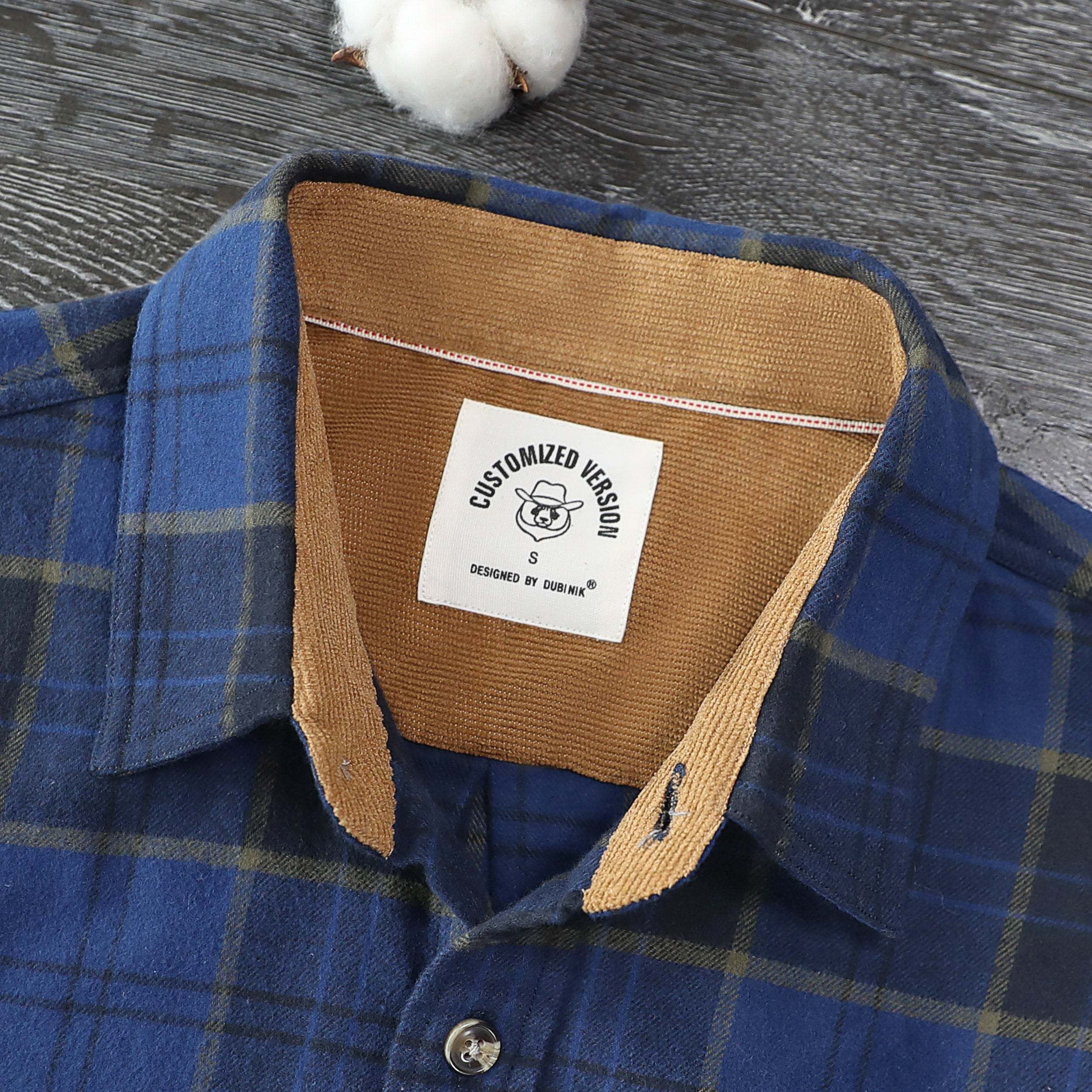 Dubinik? 6oz Mens Flannel Shirt Long Sleeve Button Down Plaid All Cotton Soft Brushed Flannel Shirt For Men Utility Casual Shirt #0030016
