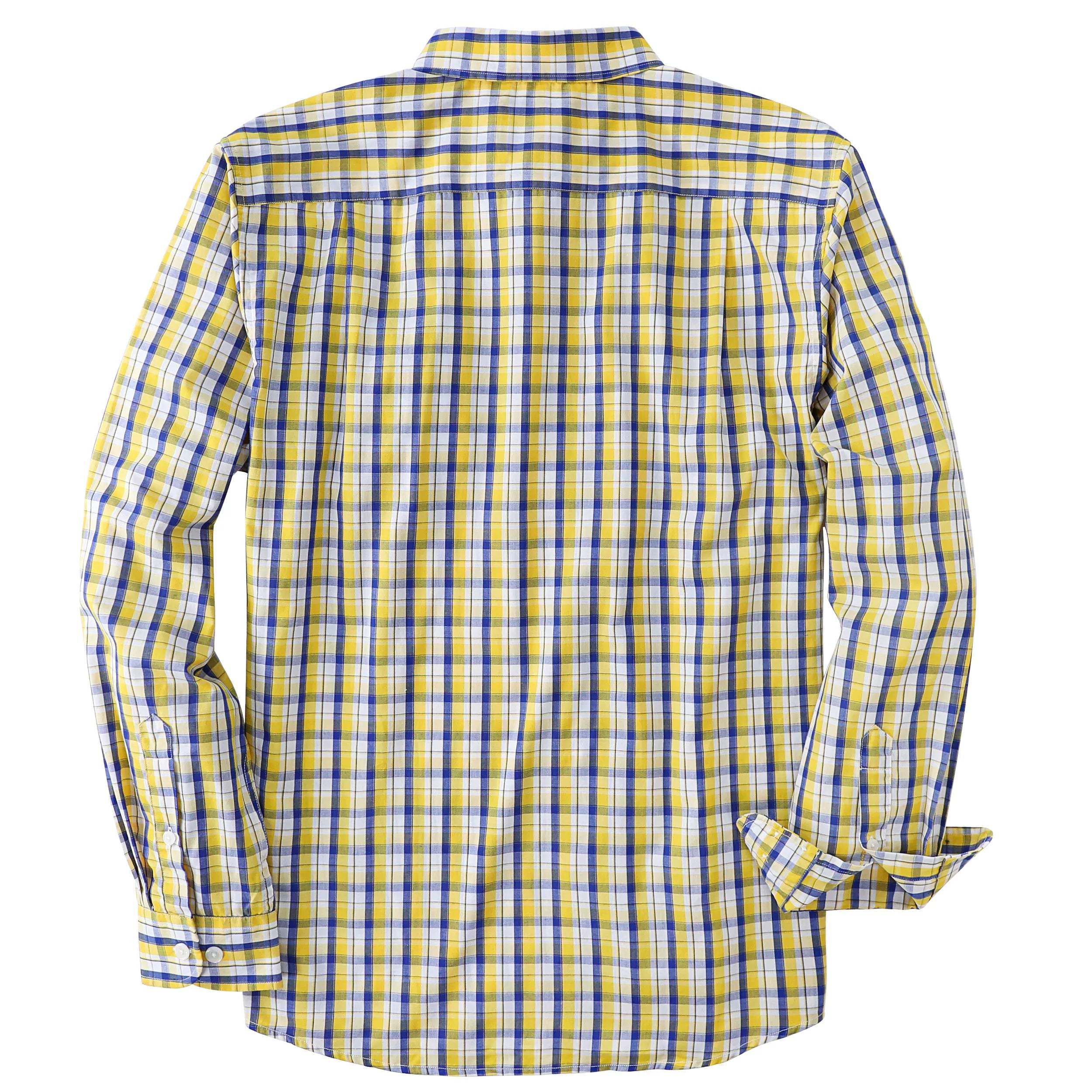 Dubinik? 3.2oz Mens Long Sleeve Casual Button Down Vintage Plaid Shirts#52012