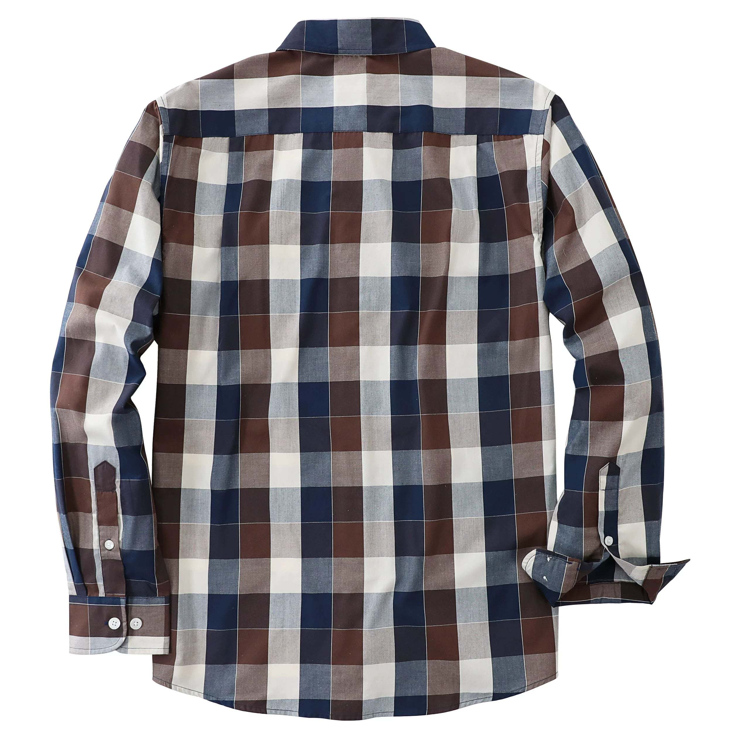 Dubinik? 3.2oz Mens Long Sleeve Casual Button Down Vintage Plaid Shirts#52010