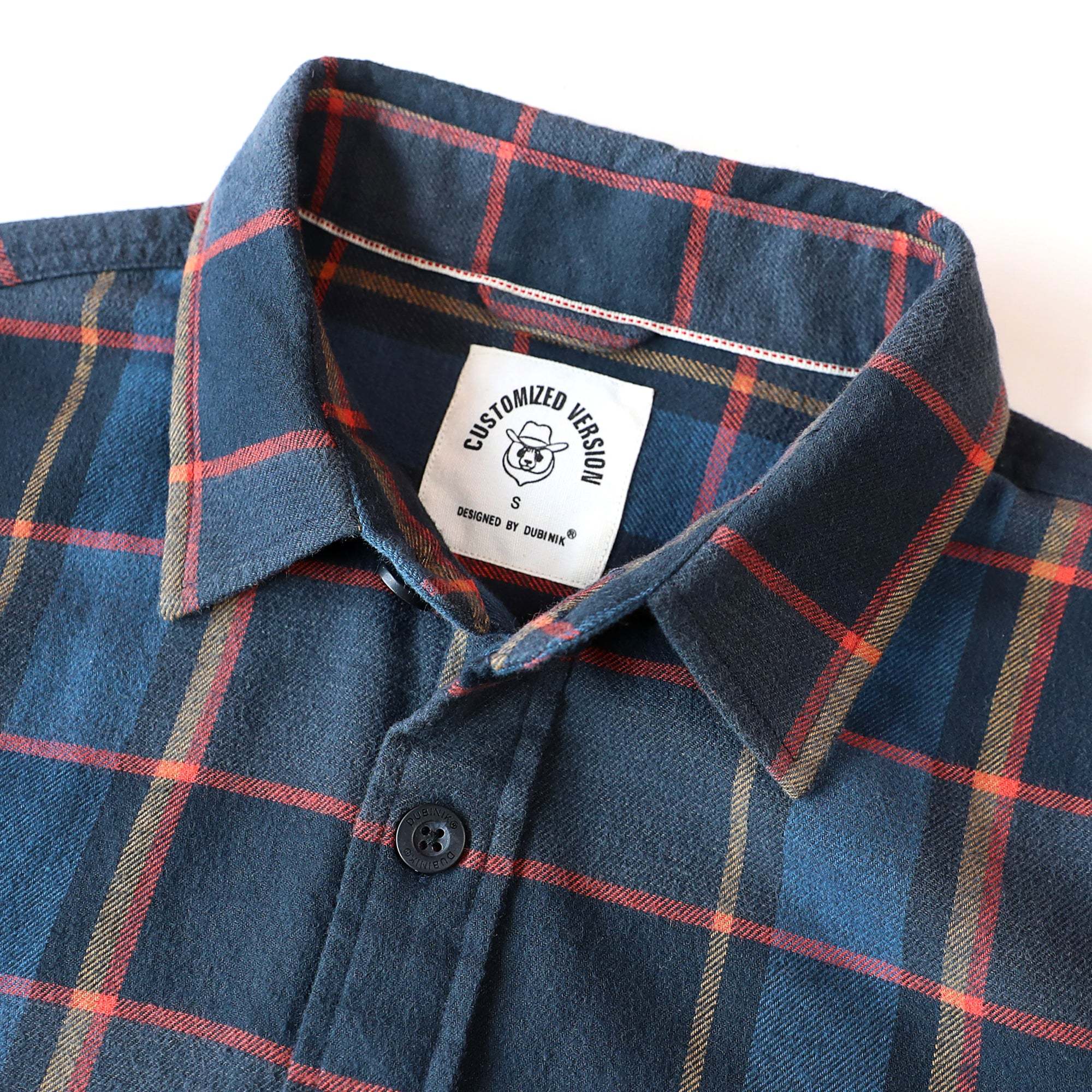 Dubinik? 6oz Mens Long Sleeve Midweight Flannel Shirt Warm Casual Soft Cotton Button Down Plaid Shirt #3415