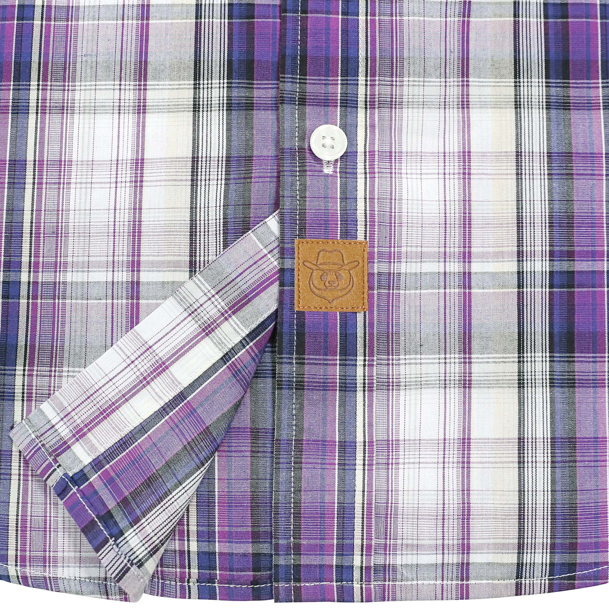 Dubinik? 3.2oz Mens Long Sleeve Casual Button Down Vintage Plaid Shirts#52008
