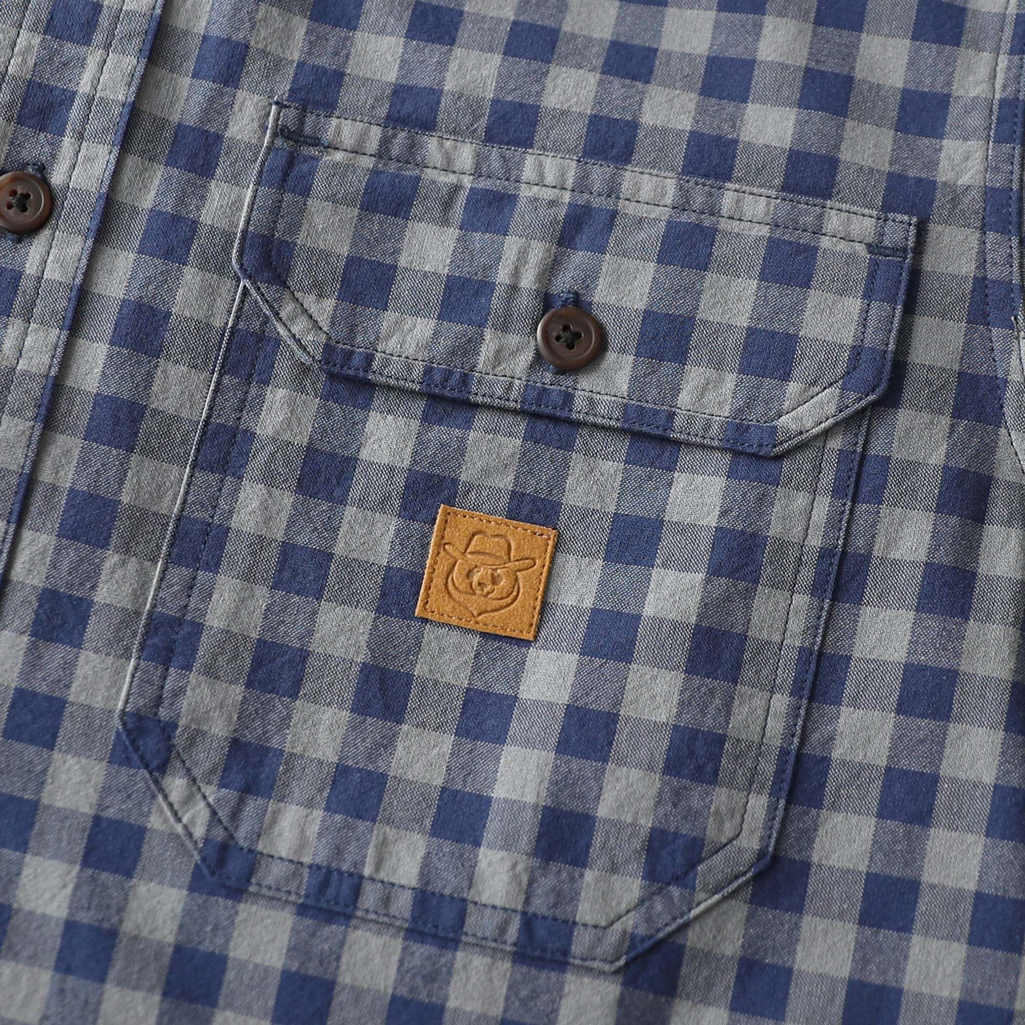 Dubinik? Men’s Short Sleeve Button-Down Shirt, Double Pockets, Casual Workwear Plaid#101718