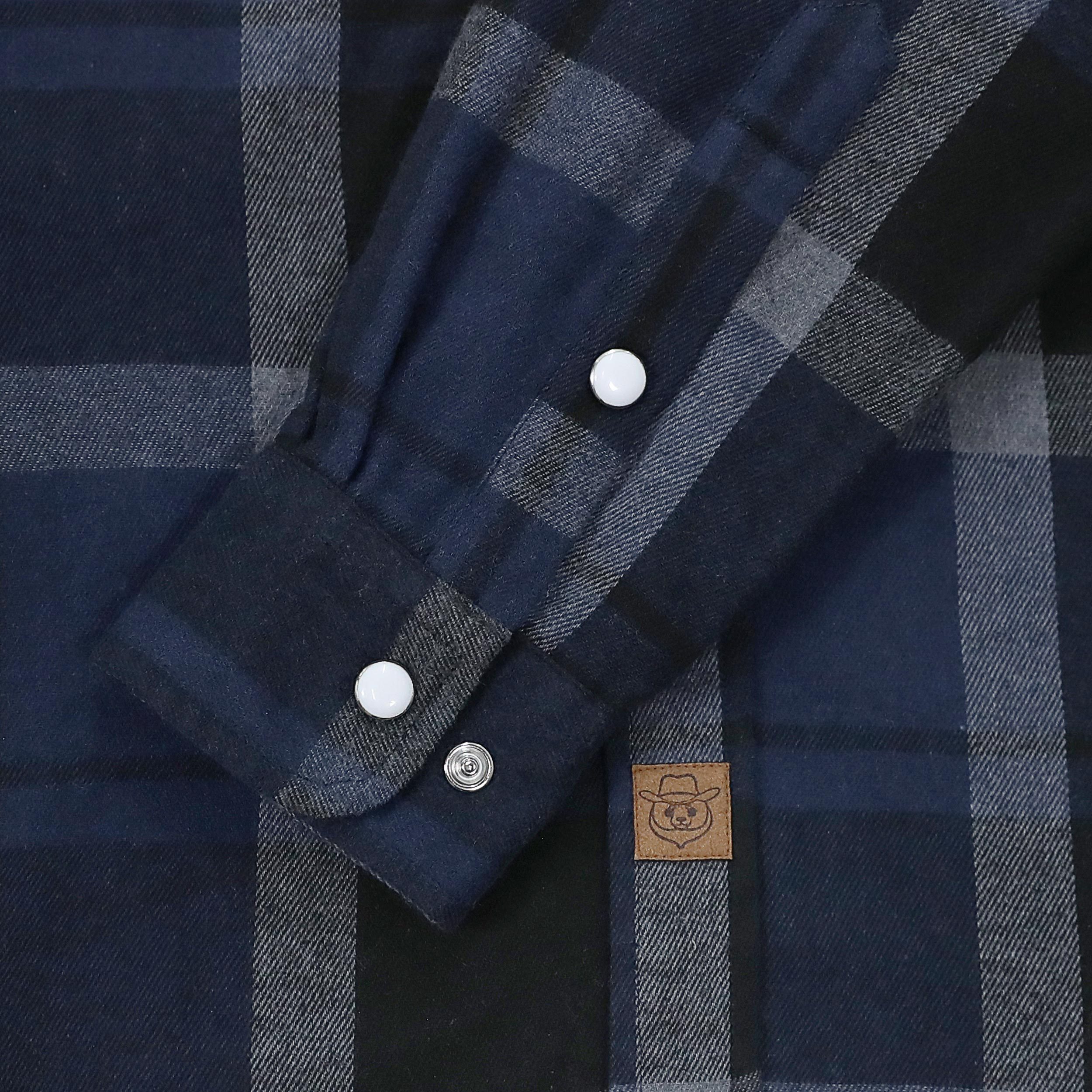 Dubinik? 6oz Flannel Shirt For Men Western Cowboy Pearl Snap Shirts For Men Long Sleeve Vintage Buttons Down Plaid Shirt #28503
