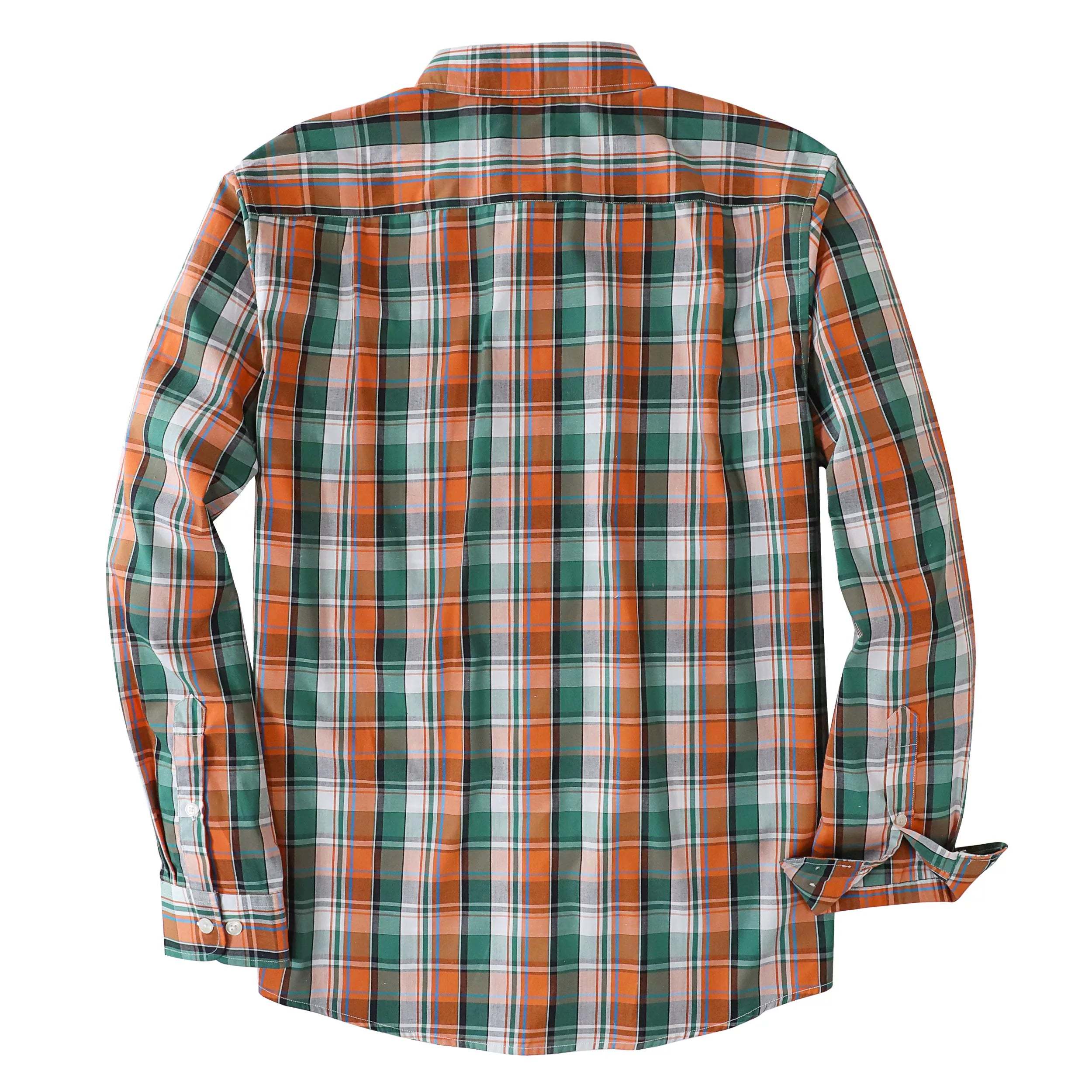 Dubinik? 3.2oz Mens Long Sleeve Casual Button Down Vintage Plaid Shirts#52020