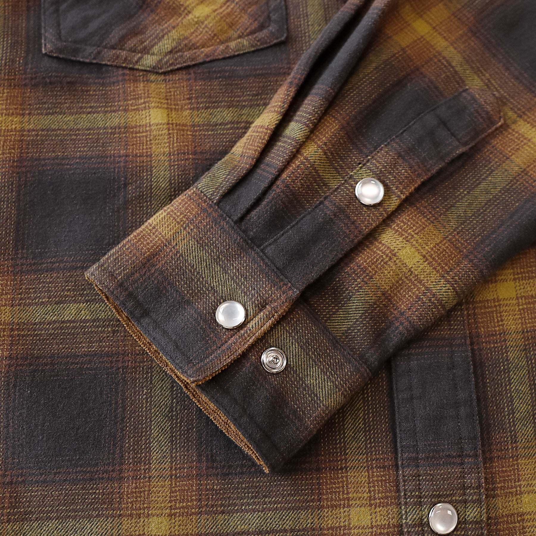 Dubinik? 6oz Men's Long Sleeve Pearl Snap Midweight Flannel Casual Western Cowboy Plaid Shirts 100% Cotton#36015