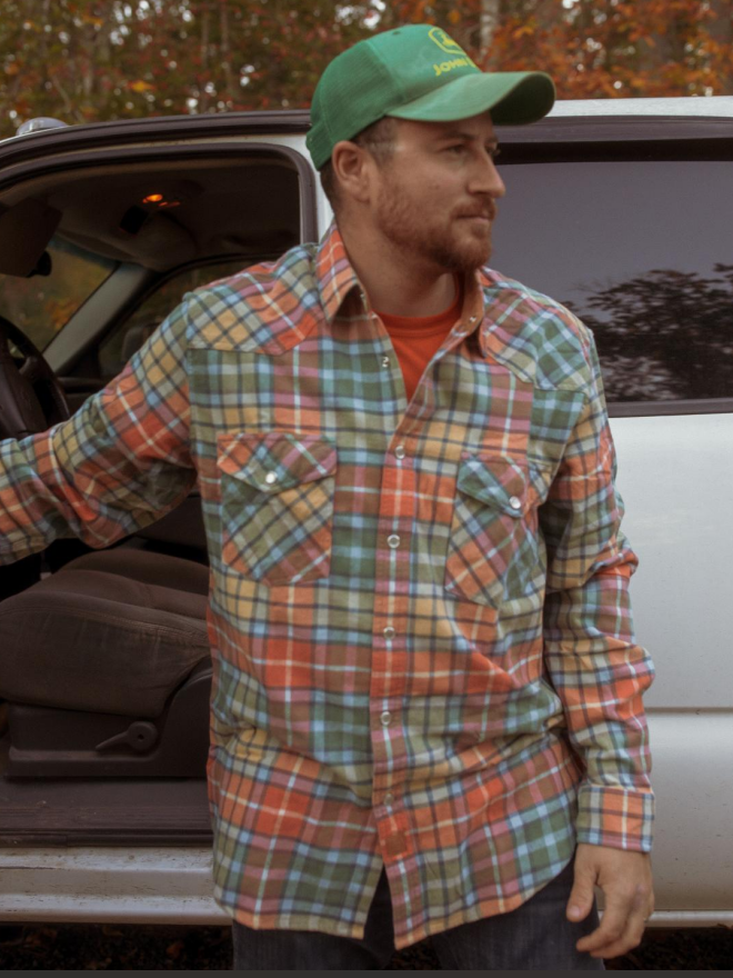 Dubinik? 6oz Men's Long Sleeve Pearl Snap Midweight Flannel Casual Western Cowboy Plaid Shirts 100% Cotton#36010 Tall size in stock now!
