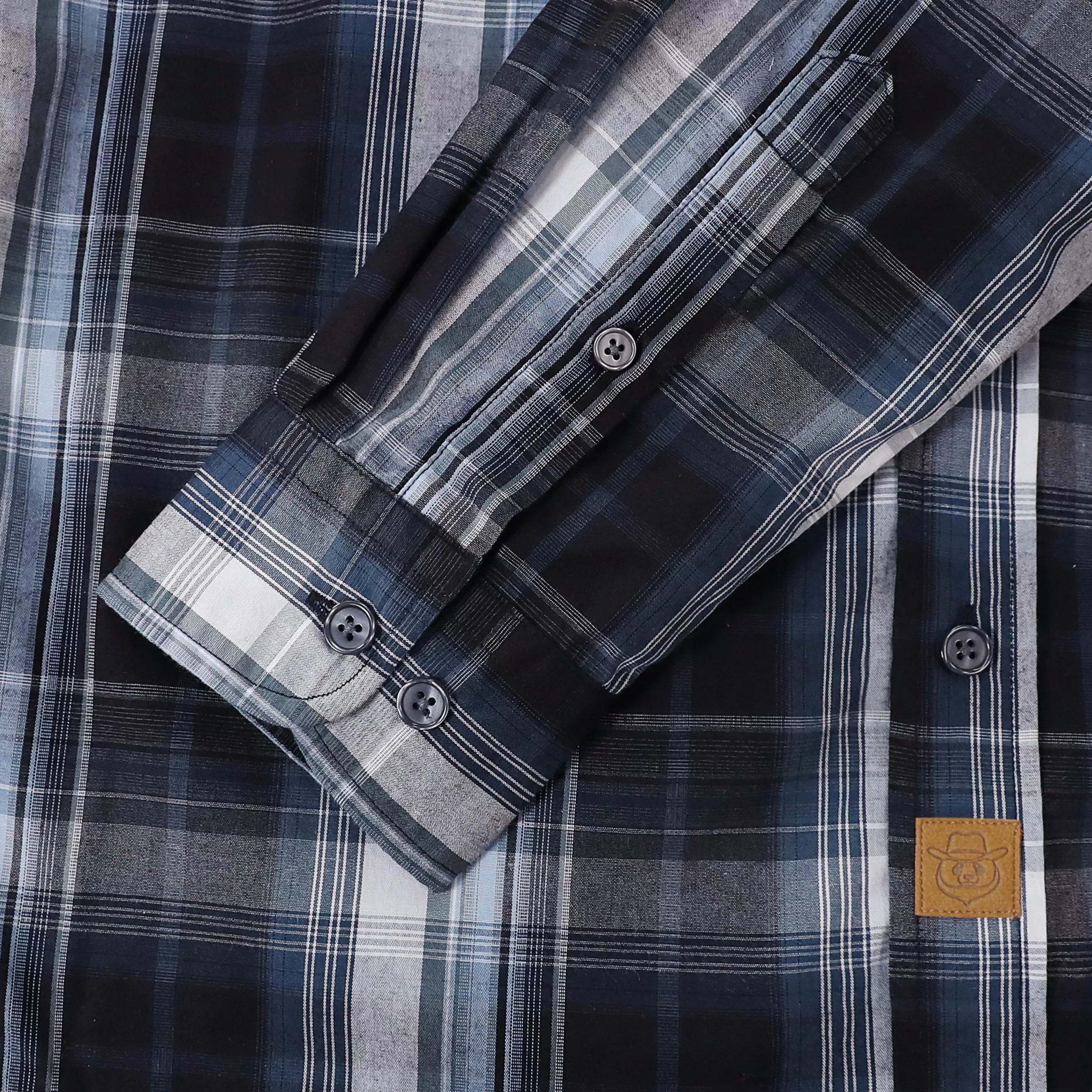 Dubinik? 3.2oz Mens Long Sleeve Casual Button Down Vintage Plaid Shirts#52024