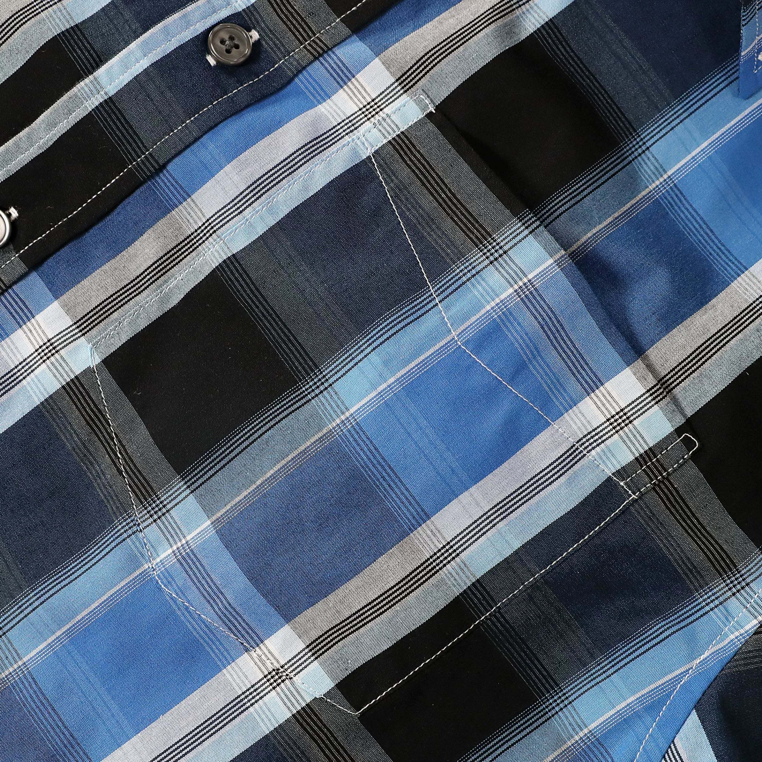 Dubinik? 3.2oz Mens Long Sleeve Casual Button Down Vintage Plaid Shirts#52019