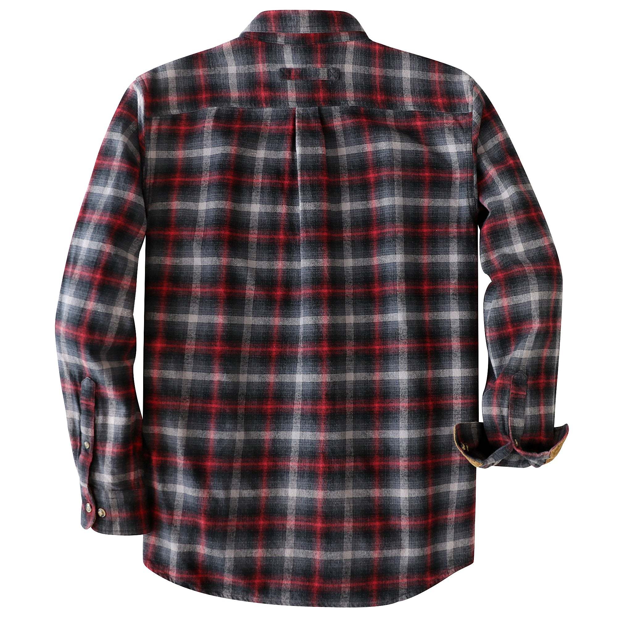 Dubinik? 6oz Mens Flannel Shirt Long Sleeve Button Down Plaid All Cotton Soft Brushed Flannel Shirt For Men Utility Casual Shirt #0030009