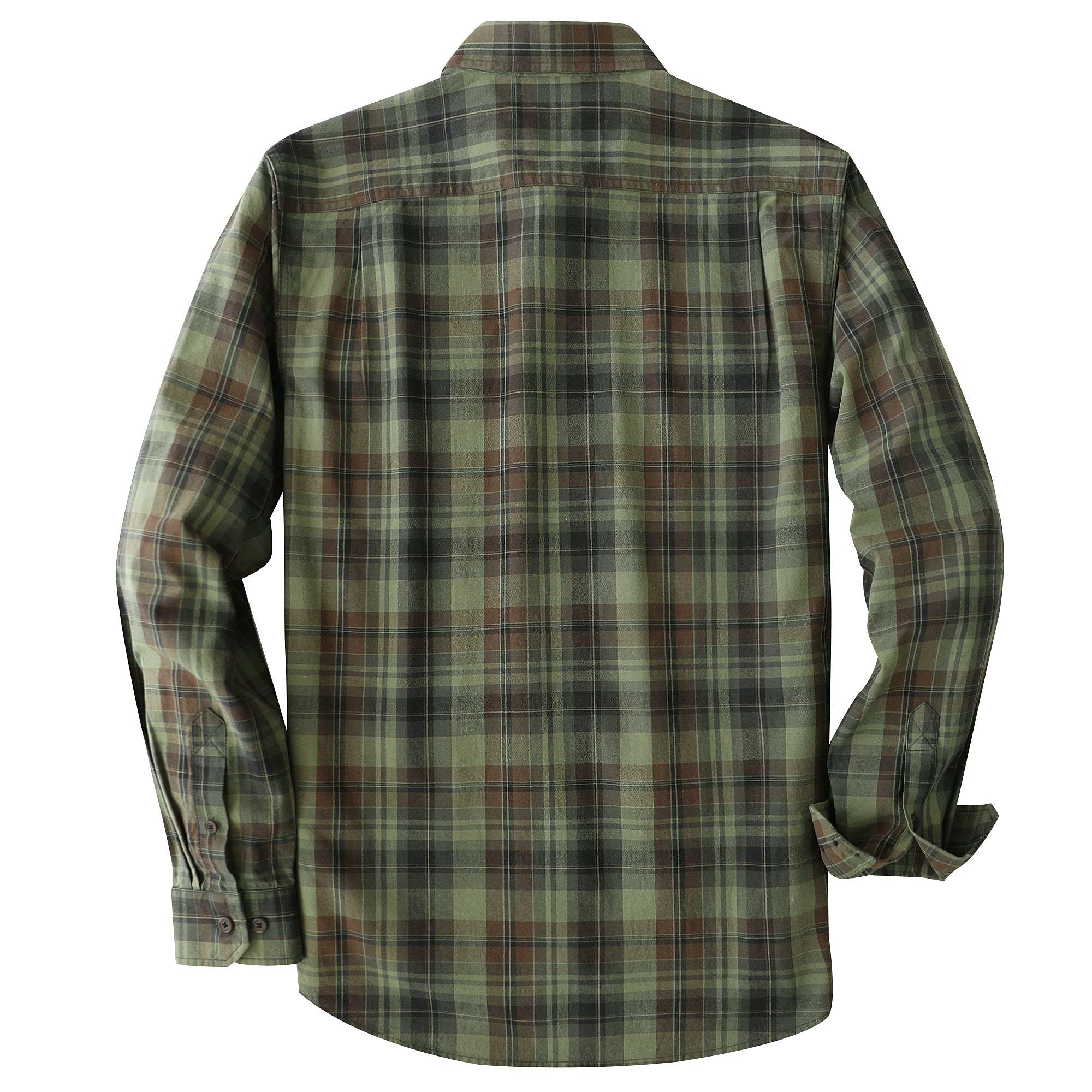 Dubinik? 4.6oz Mens Lightweight Pure Cotton Long Sleeve Button Down Plaid Shirt#10183