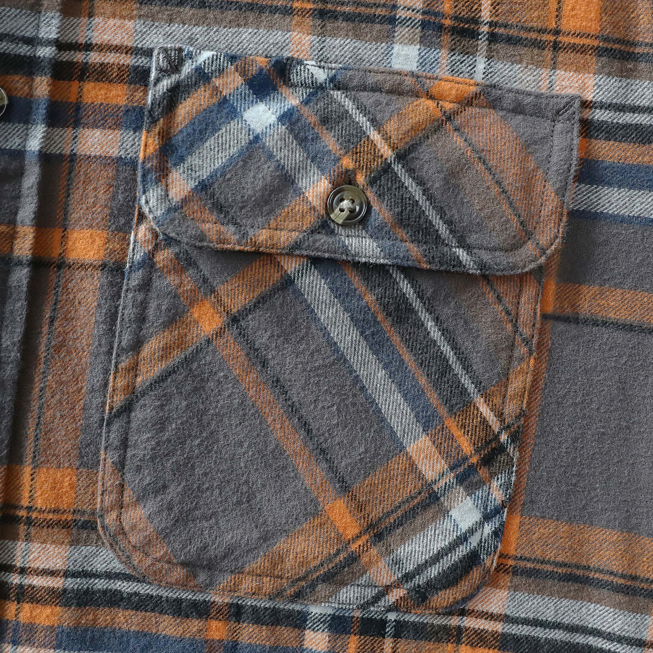 Dubinik? 6oz Mens Flannel Shirt Long Sleeve Button Down Plaid All Cotton Soft Brushed Flannel Shirt For Men Utility Casual Shirt #0030007