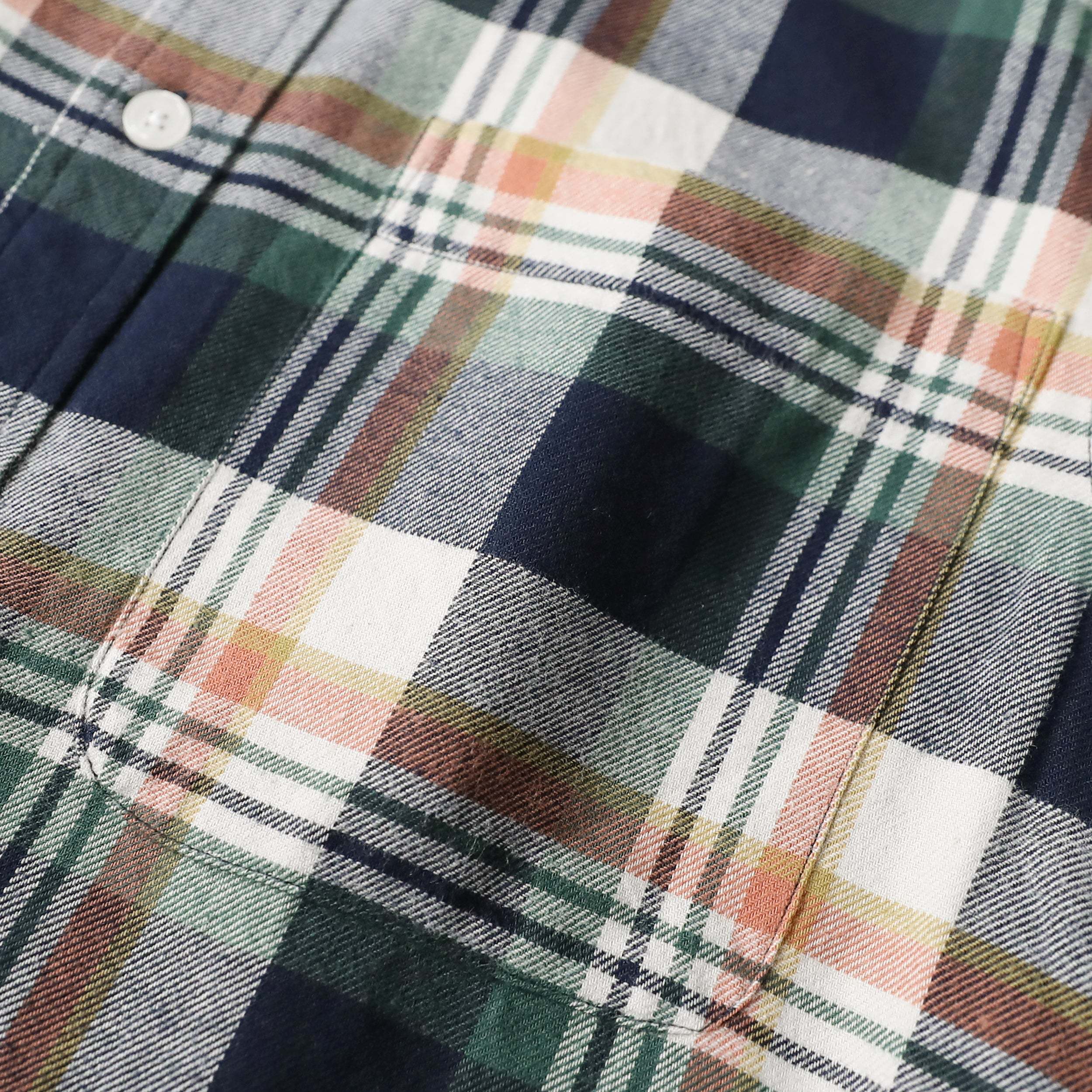 6oz Men's Plaid Flannel Long Sleeve Shirts #0332