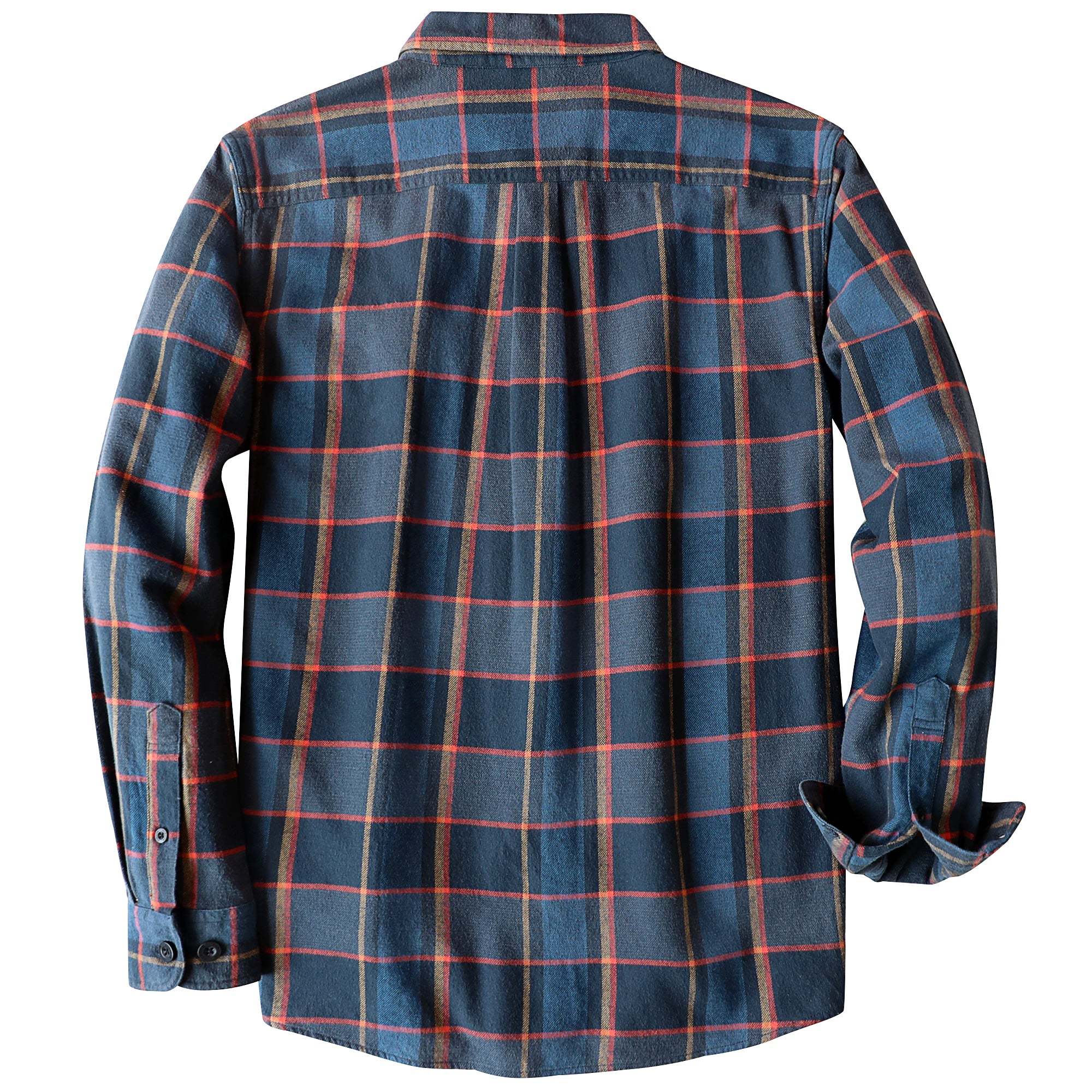 Dubinik? 6oz Mens Long Sleeve Midweight Flannel Shirt Warm Casual Soft Cotton Button Down Plaid Shirt #3415