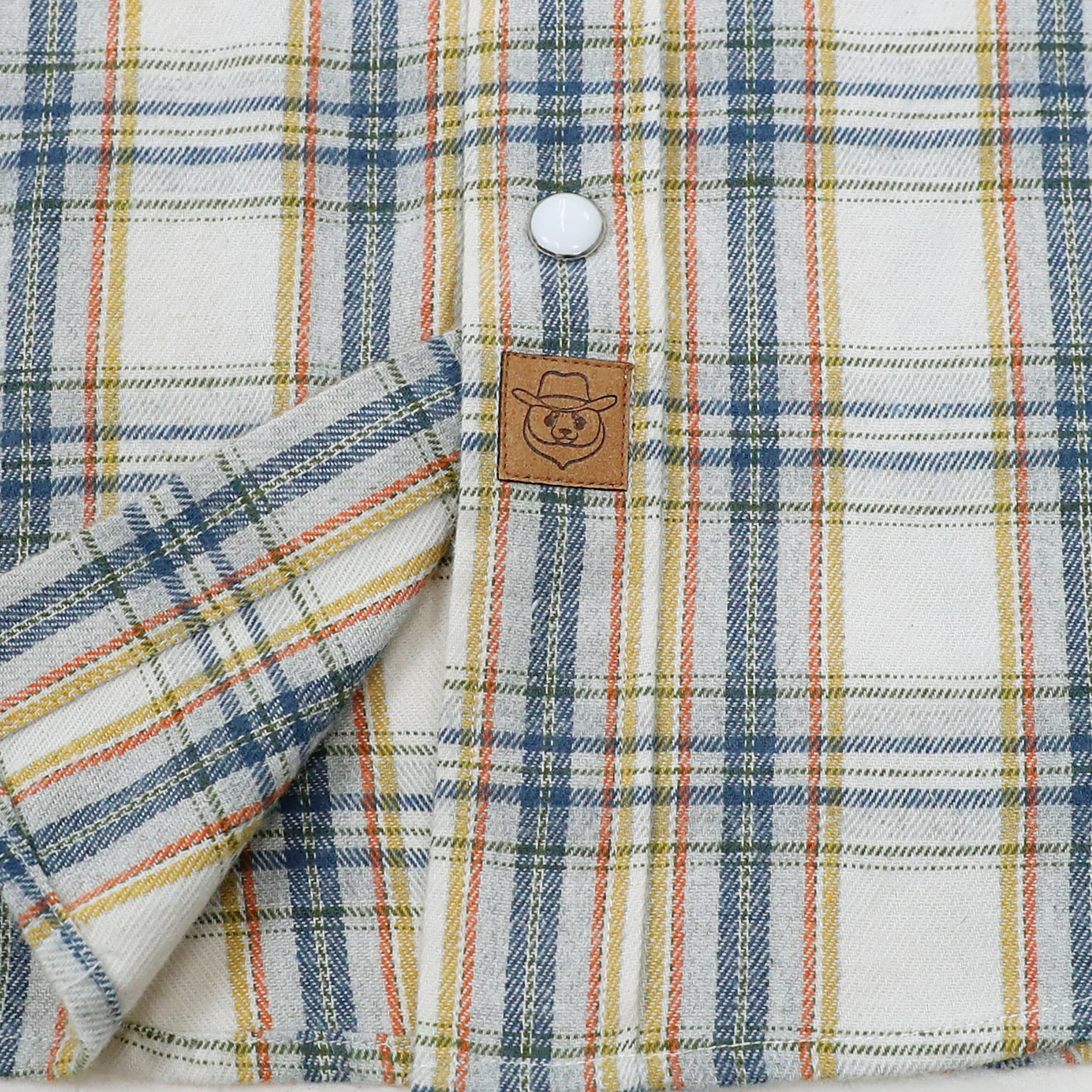 Dubinik? 6oz Flannel Shirt For Men Western Cowboy Pearl Snap Shirts For Men Long Sleeve Vintage Buttons Down Plaid Shirt #28802
