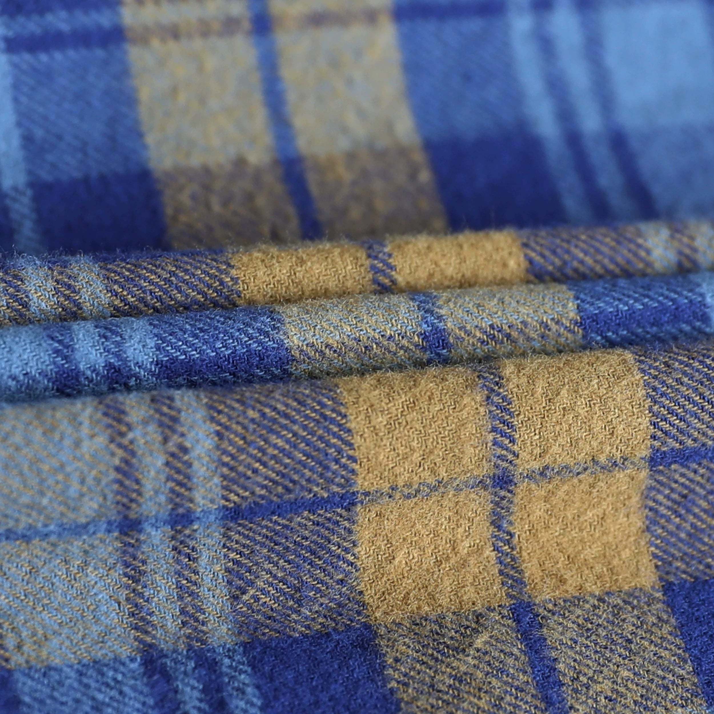 Dubinik? 6oz Mens Long Sleeve Midweight Flannel Shirt Warm Casual Soft Cotton Button Down Plaid Shirt #3408