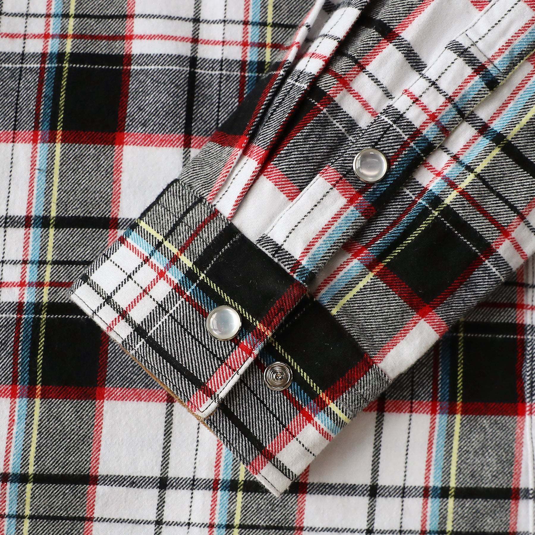 Dubinik? 6oz Men's Long Sleeve Pearl Snap Midweight Flannel Casual Western Cowboy Plaid Shirts 100% Cotton#36007