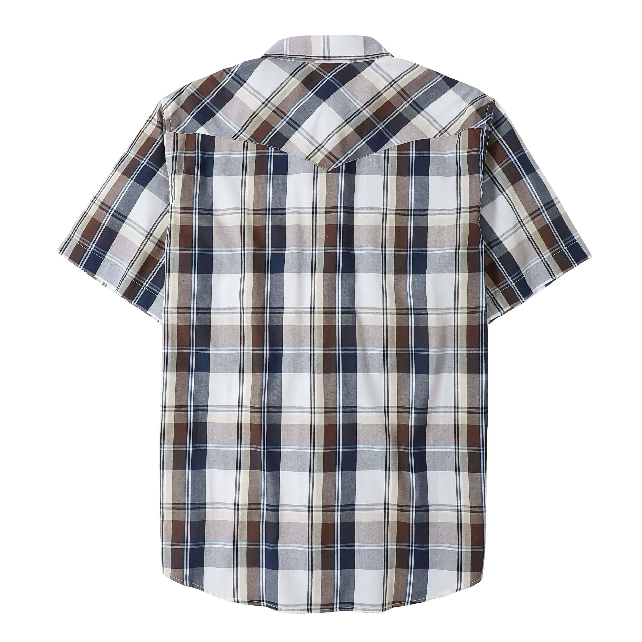 Dubinik? Western Shirts for Men Short Sleeve Plaid Pearl Snap Shirts for Men Button Up Shirt Cowboy Casual Work Shirt#41006