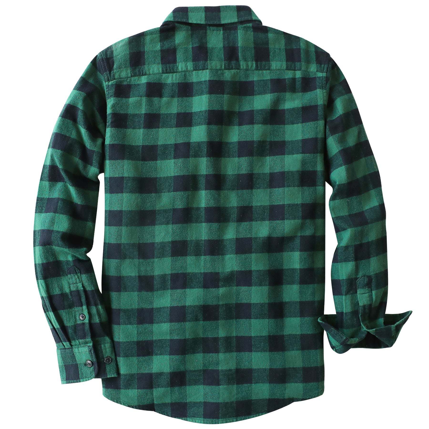 Dubinik? 6oz Green Flannel Shirt for Men 100% Cotton Mens Flannel Shirts Long Sleeve Plaid Soft Casual Button Down Shirt Men#66022