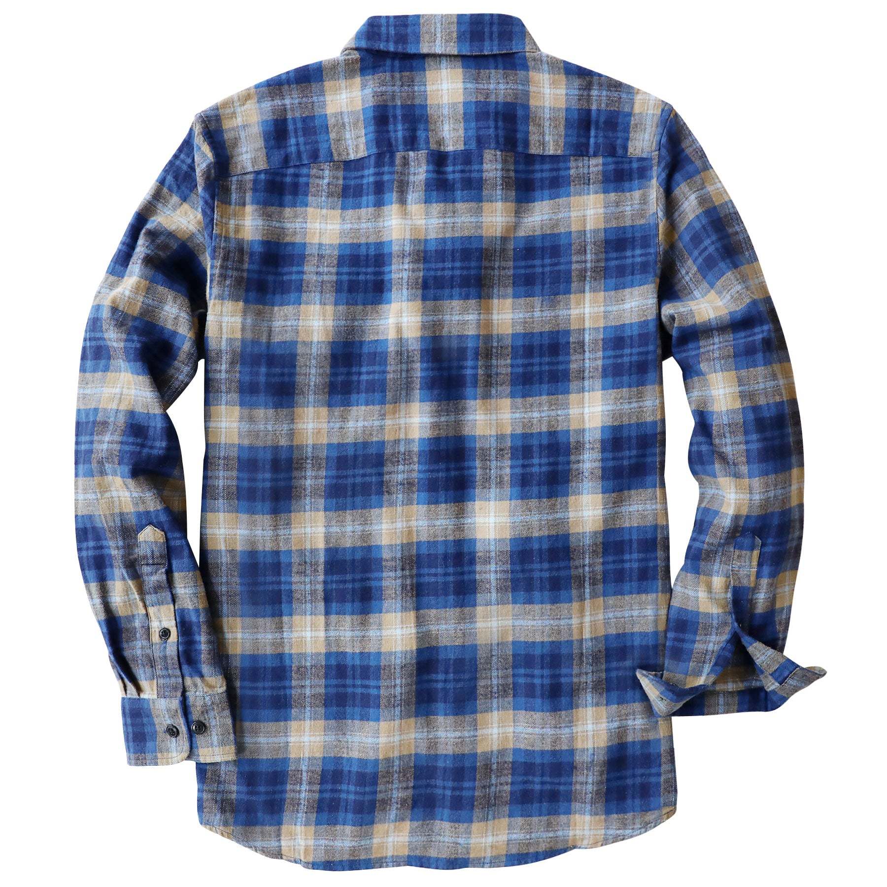 Dubinik? 6oz Flannel Shirt for Men 100% Cotton Mens Flannel Shirts Long Sleeve Plaid Soft Casual Button Down Shirt Men#66012