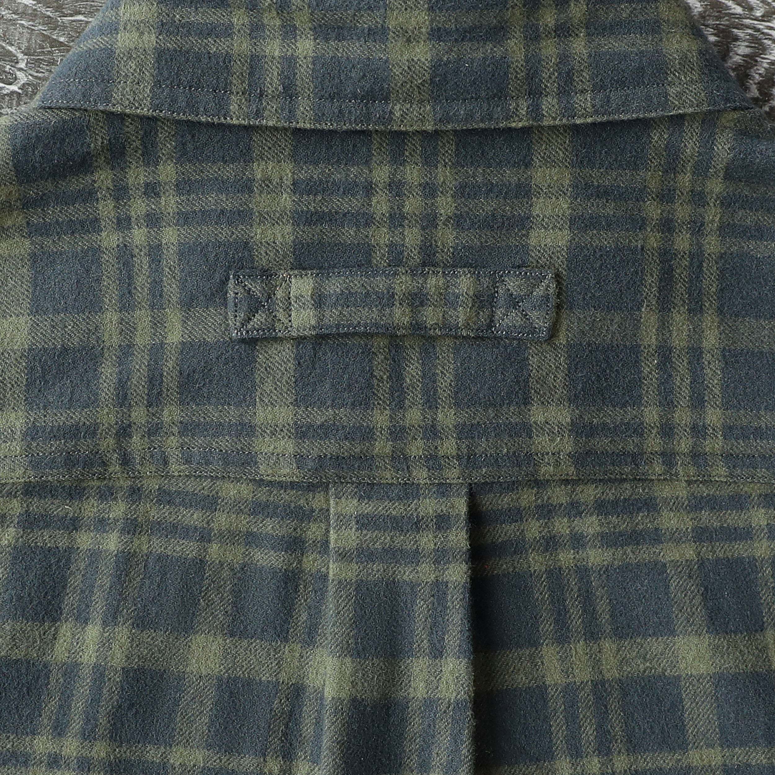 Tall size in stock now! Dubinik? 6oz Mens Green Flannel Shirt Long Sleeve Button Down Plaid All Cotton Soft Brushed Flannel Shirt For Men Utility Casual Shirt #0030022