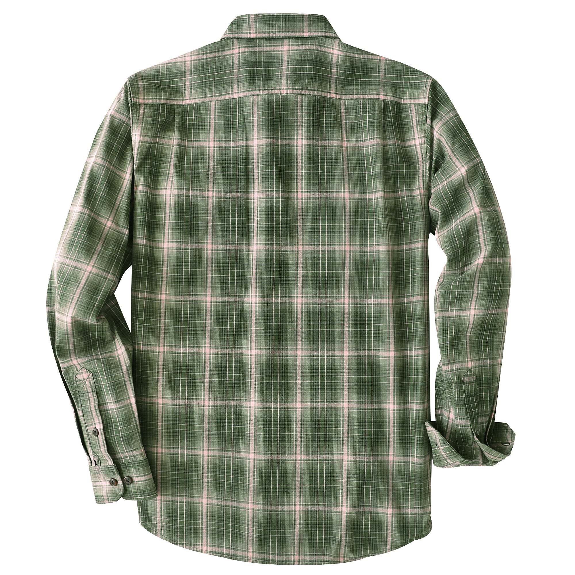 Dubinik? 4.6oz Mens Lightweight Pure Cotton Long Sleeve Button Down Plaid Shirt#10187