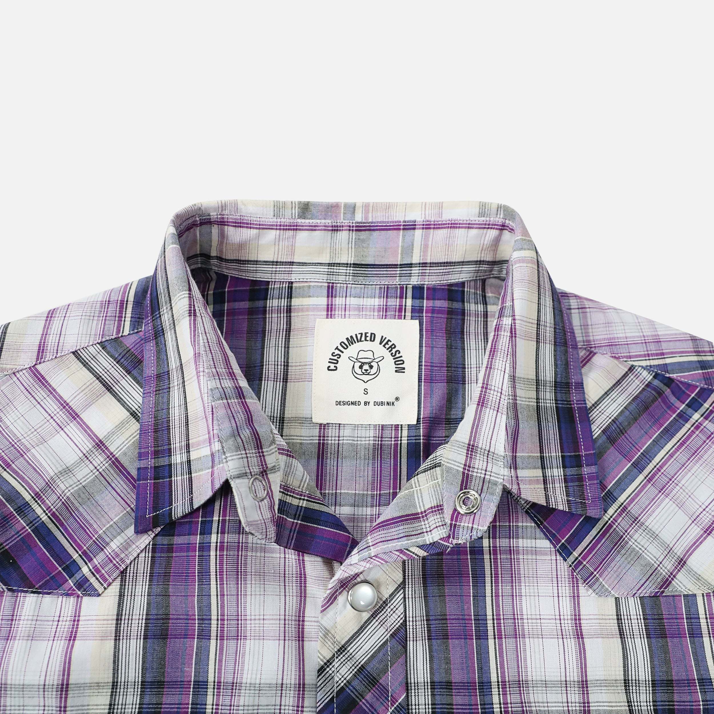 Dubinik? Western Shirts for Men Short Sleeve Plaid Pearl Snap Shirts for Men Button Up Shirt Cowboy Casual Work Shirt#41008