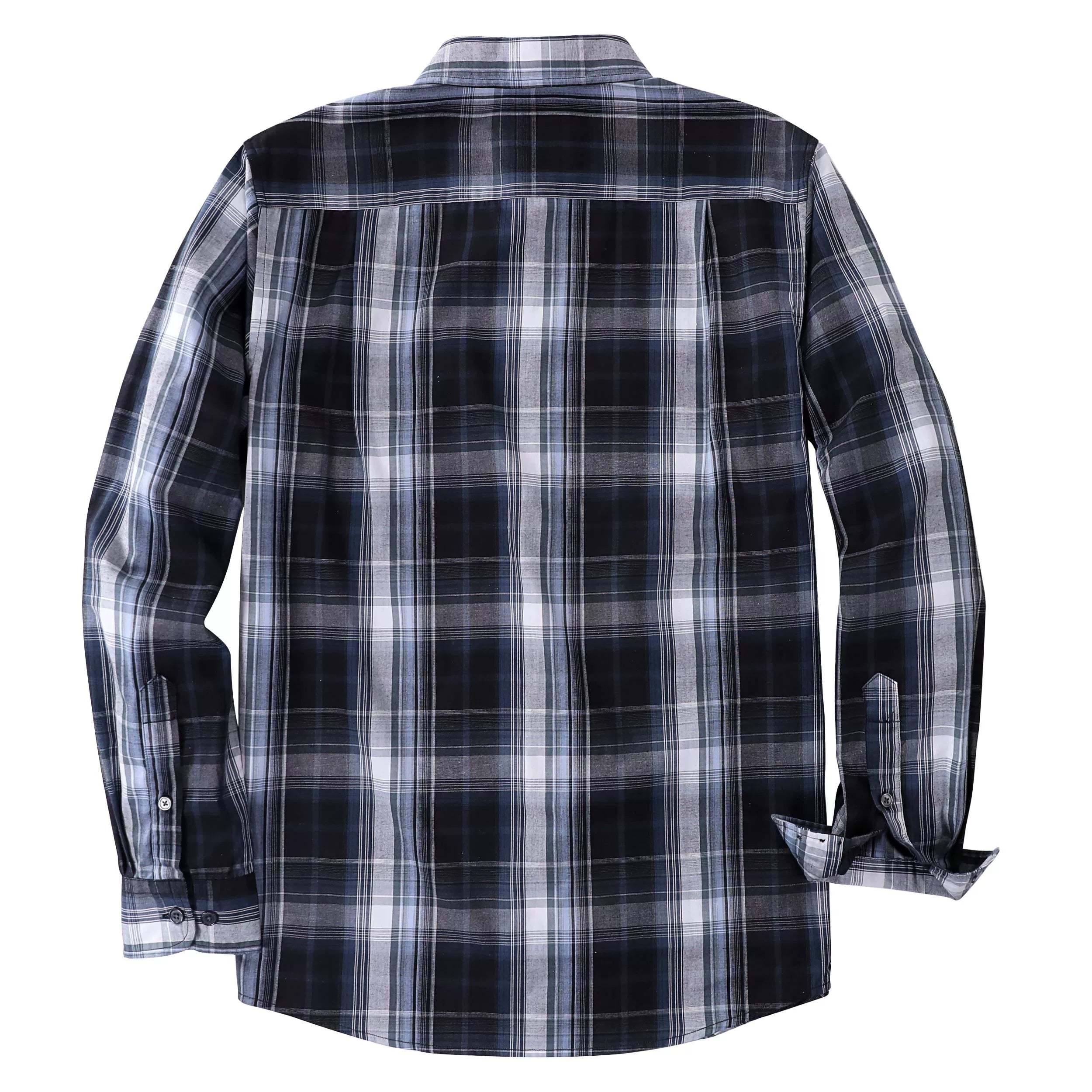 Dubinik? 3.2oz Mens Long Sleeve Casual Button Down Vintage Plaid Shirts#52024