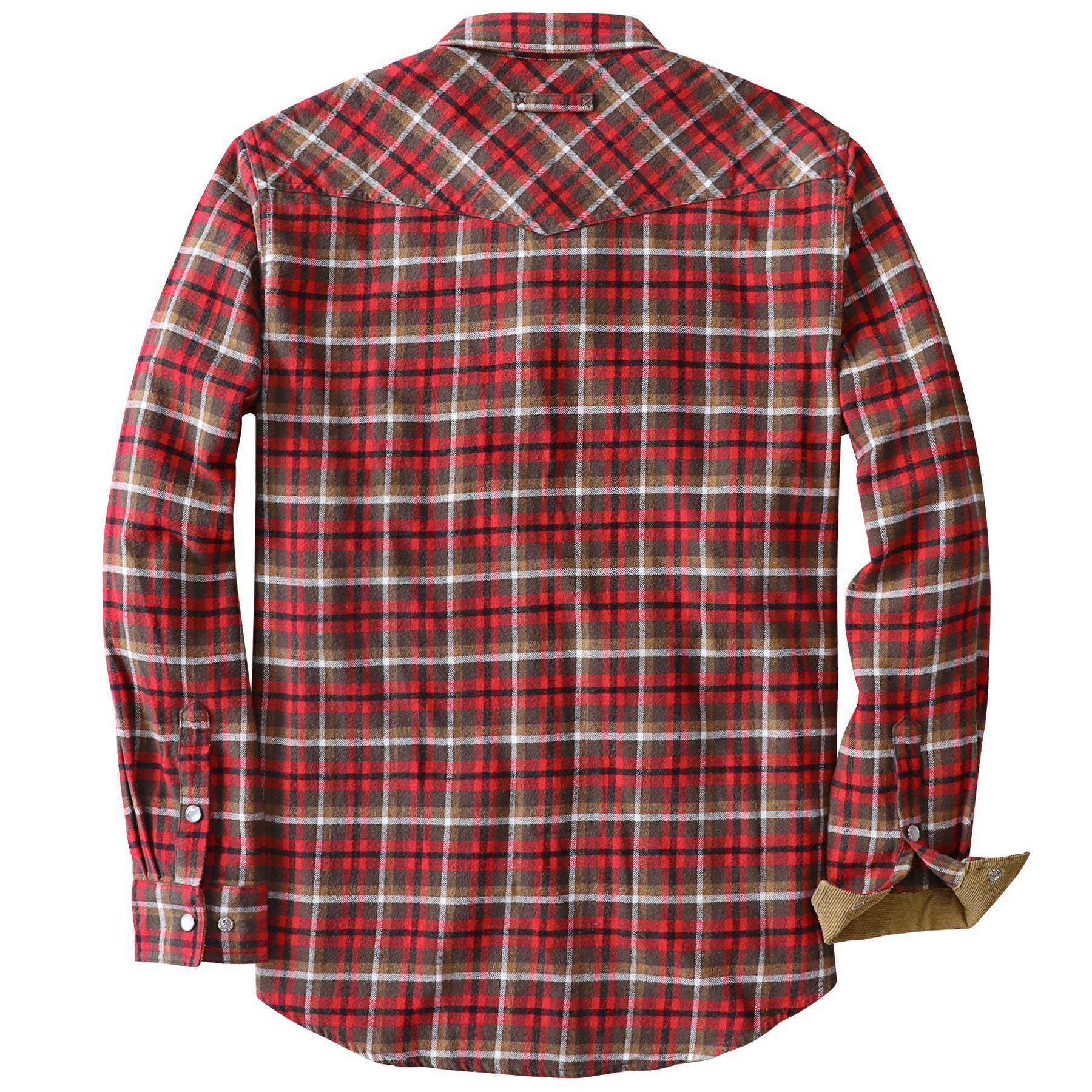 Dubinik? 6oz Men's Long Sleeve Pearl Snap Midweight Flannel Casual Western Cowboy Plaid Shirts 100% Cotton#36001