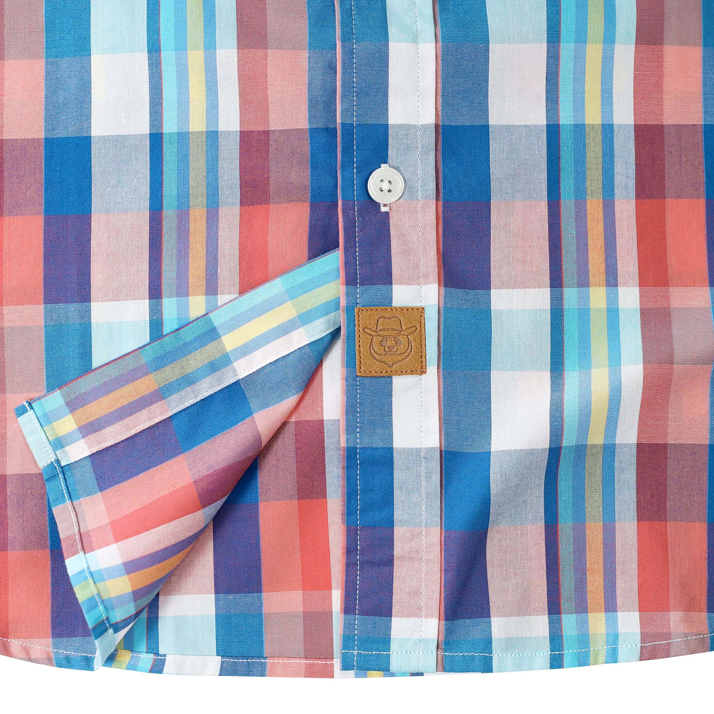 Dubinik? 3.2oz Mens Long Sleeve Casual Button Down Vintage Plaid Shirts#52021