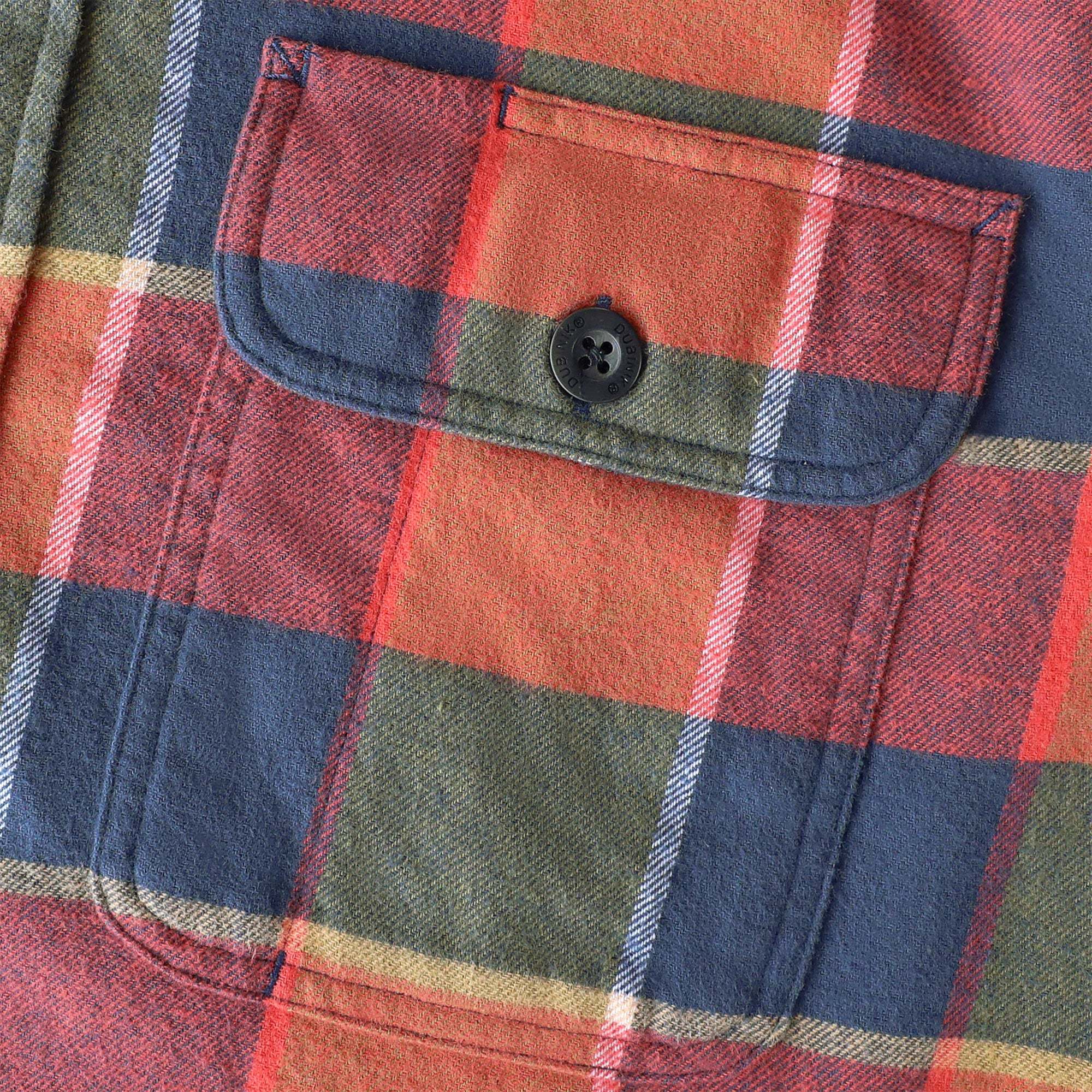 Dubinik? 6oz Mens Long Sleeve Midweight Flannel Shirt Warm Casual Soft Cotton Button Down Plaid Shirt #3423