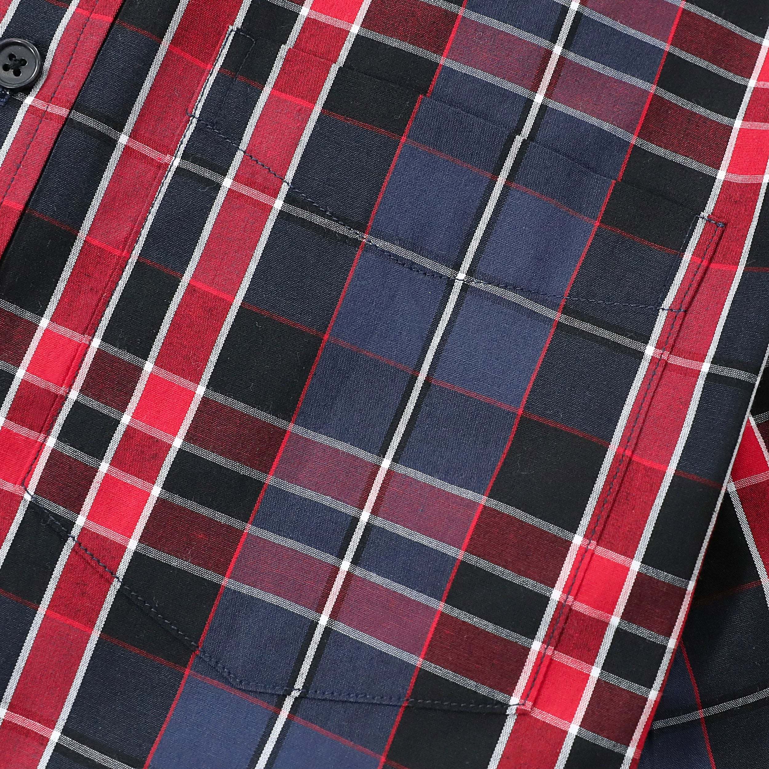 Dubinik? 3.2oz Mens Long Sleeve Casual Button Down Vintage Plaid Shirts#52026