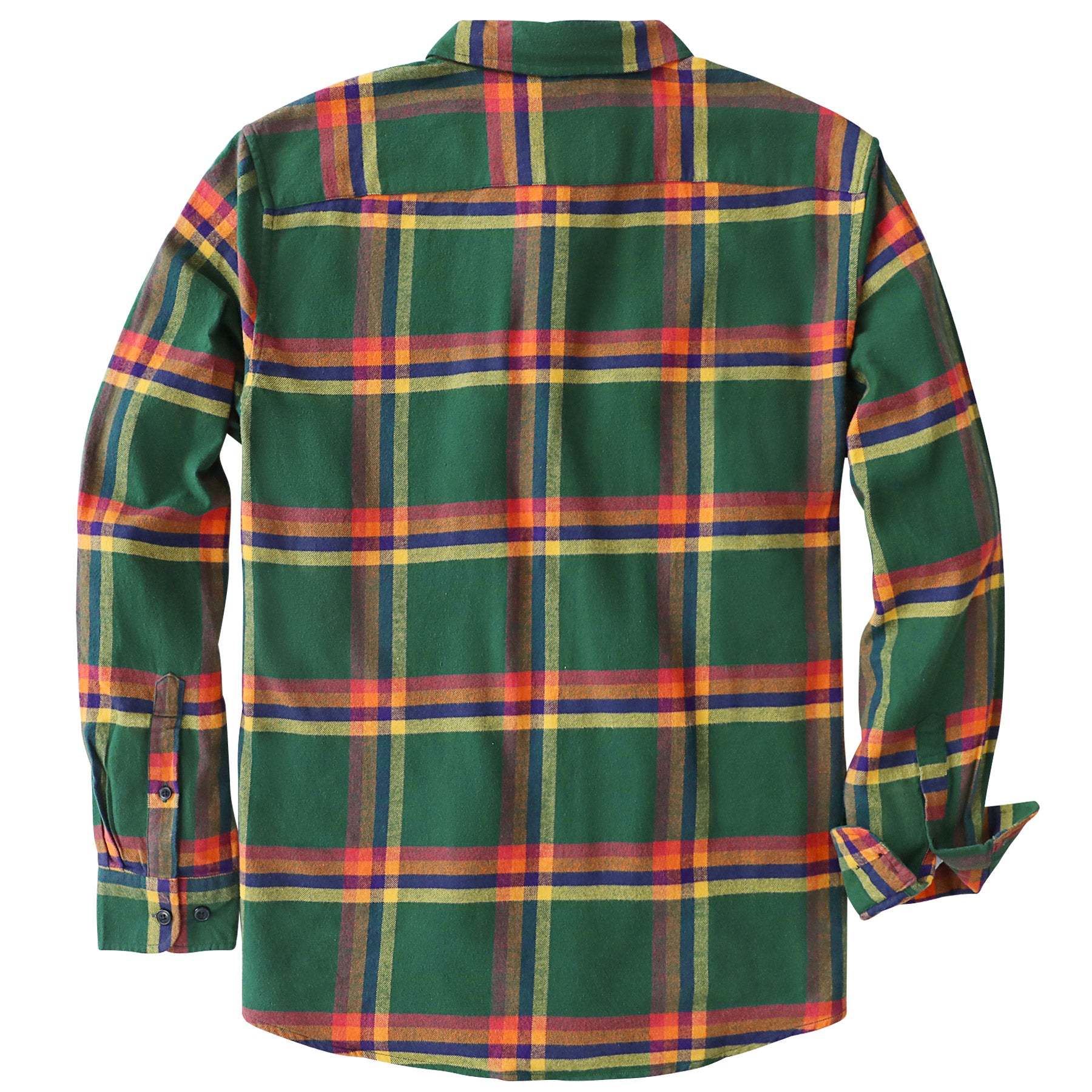 Dubinik? 6oz Green Flannel Shirt for Men 100% Cotton Mens Flannel Shirts Long Sleeve Plaid Soft Casual Button Down Shirt Men#66017