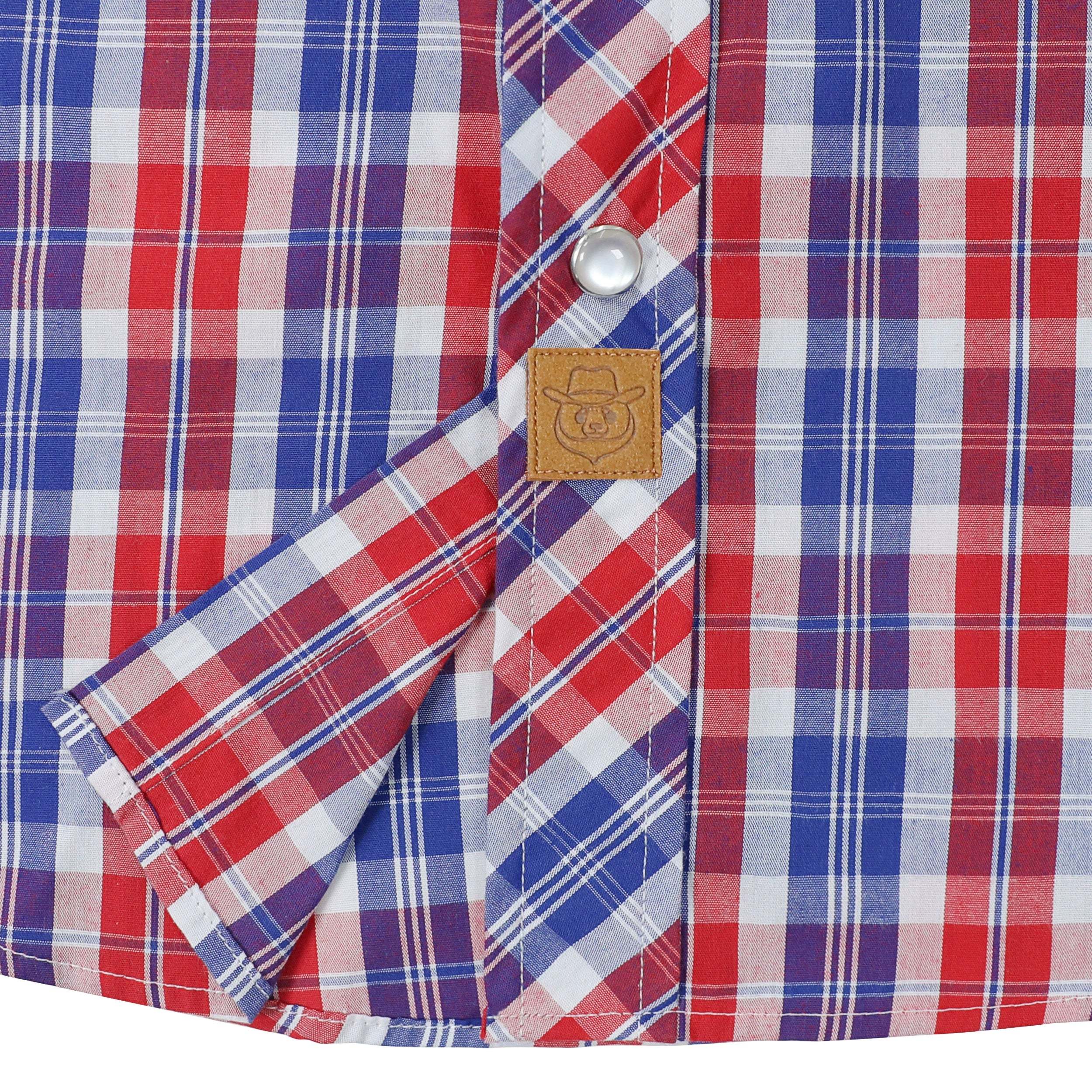 Dubinik? Western Shirts for Men Short Sleeve Plaid Pearl Snap Shirts for Men Button Up Shirt Cowboy Casual Work Shirt#41013