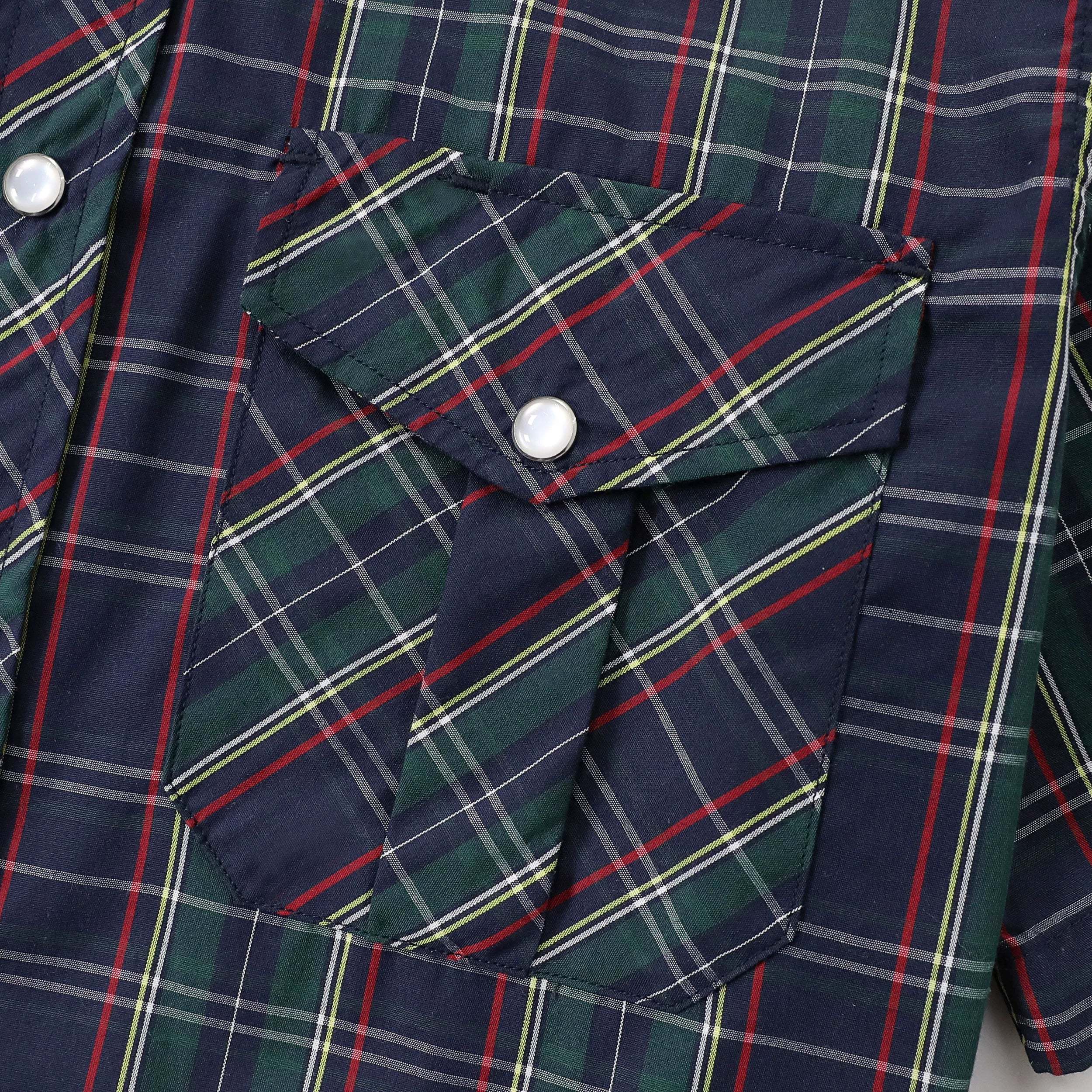 Dubinik? Western Shirts for Men Short Sleeve Plaid Pearl Snap Shirts for Men Button Up Shirt Cowboy Casual Work Shirt#41032